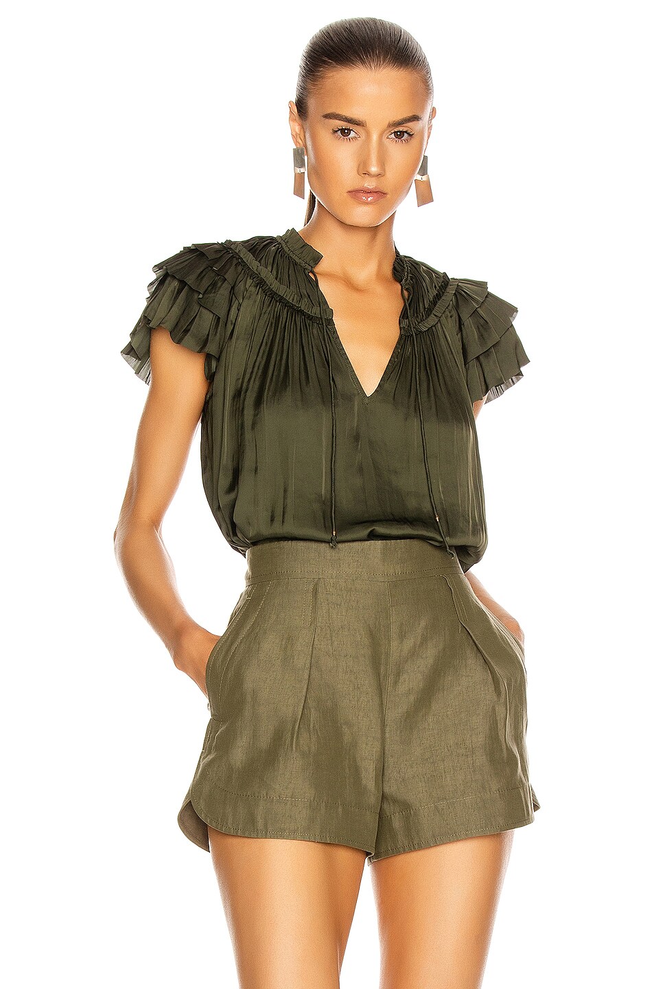 Image 1 of Ulla Johnson Elissa Top in Forest