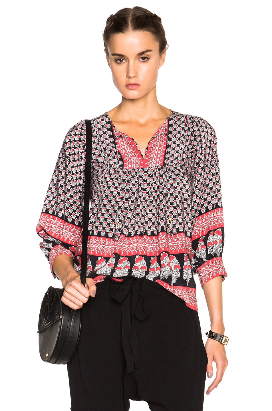 Image 1 of Ulla Johnson Bea Top in Dark Indian Floral