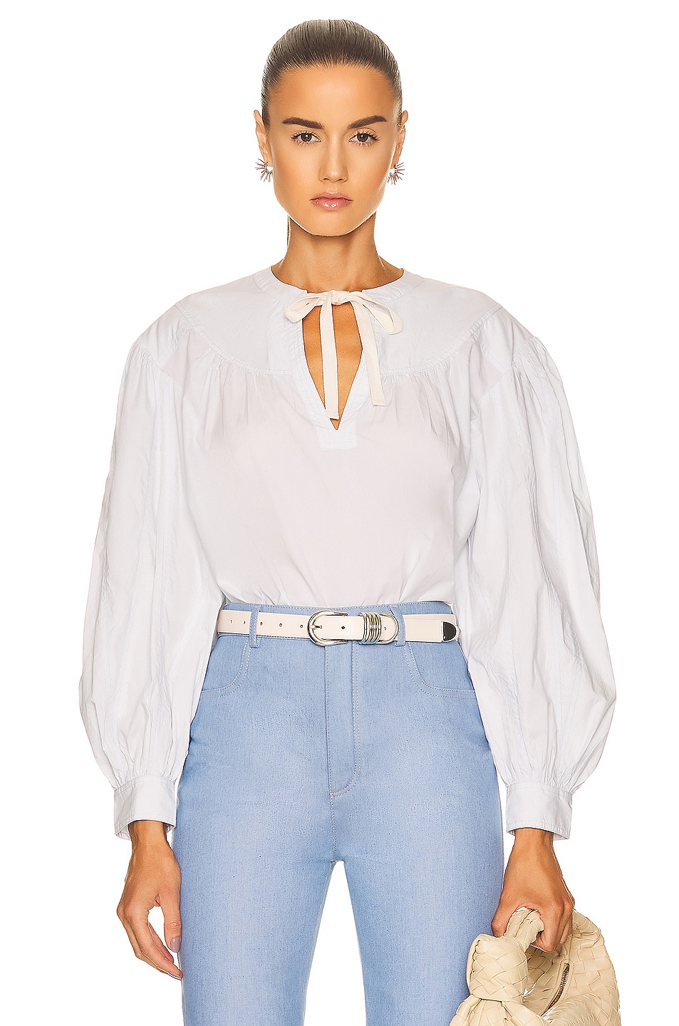 Ulla Johnson Delaney Blouse in Sea Glass | FWRD