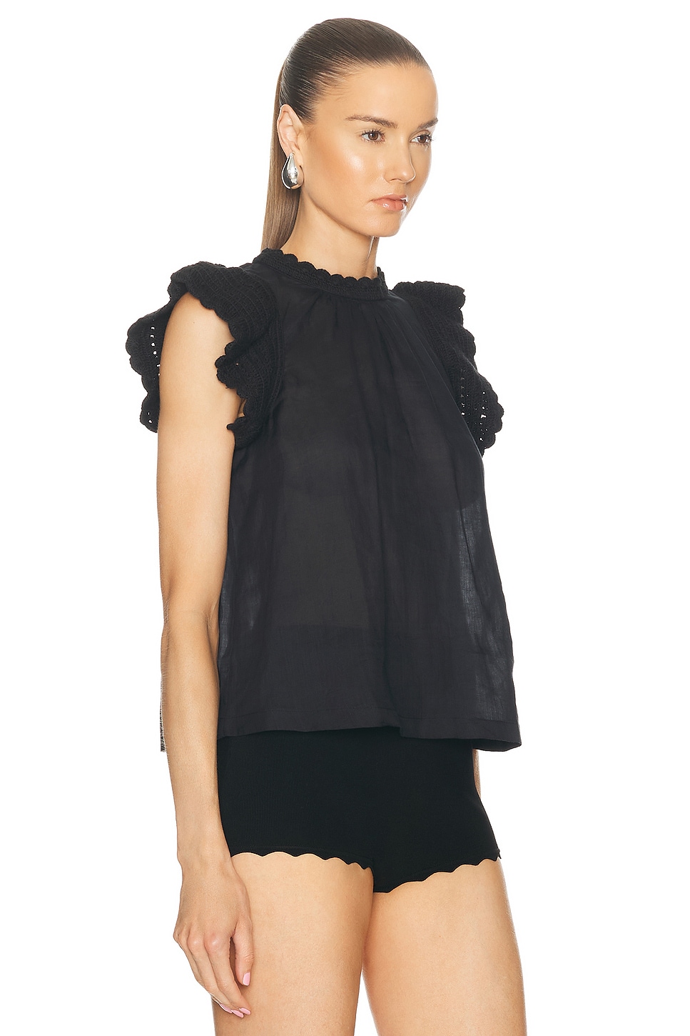 Shop Ulla Johnson Kai Top In Noir