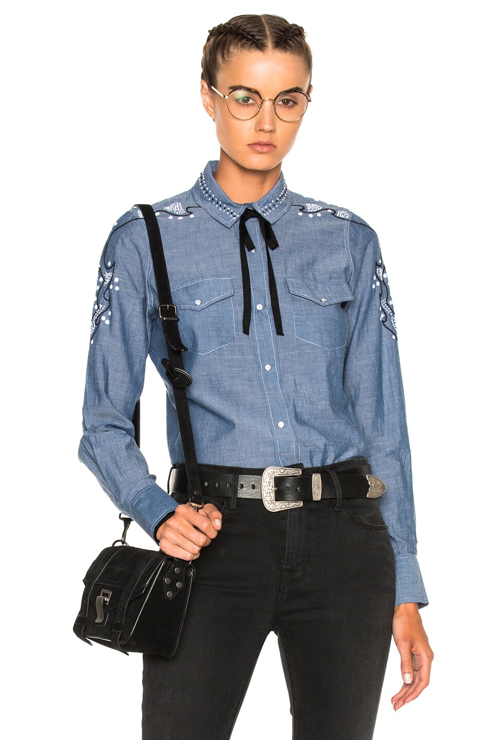 Image 1 of Ulla Johnson Willie Shirt in Chambray