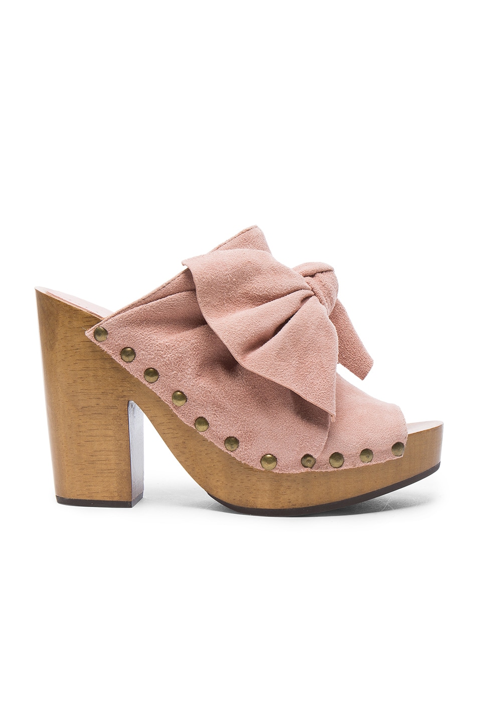 Image 1 of Ulla Johnson Suede Stevie Clogs in Rose Suede