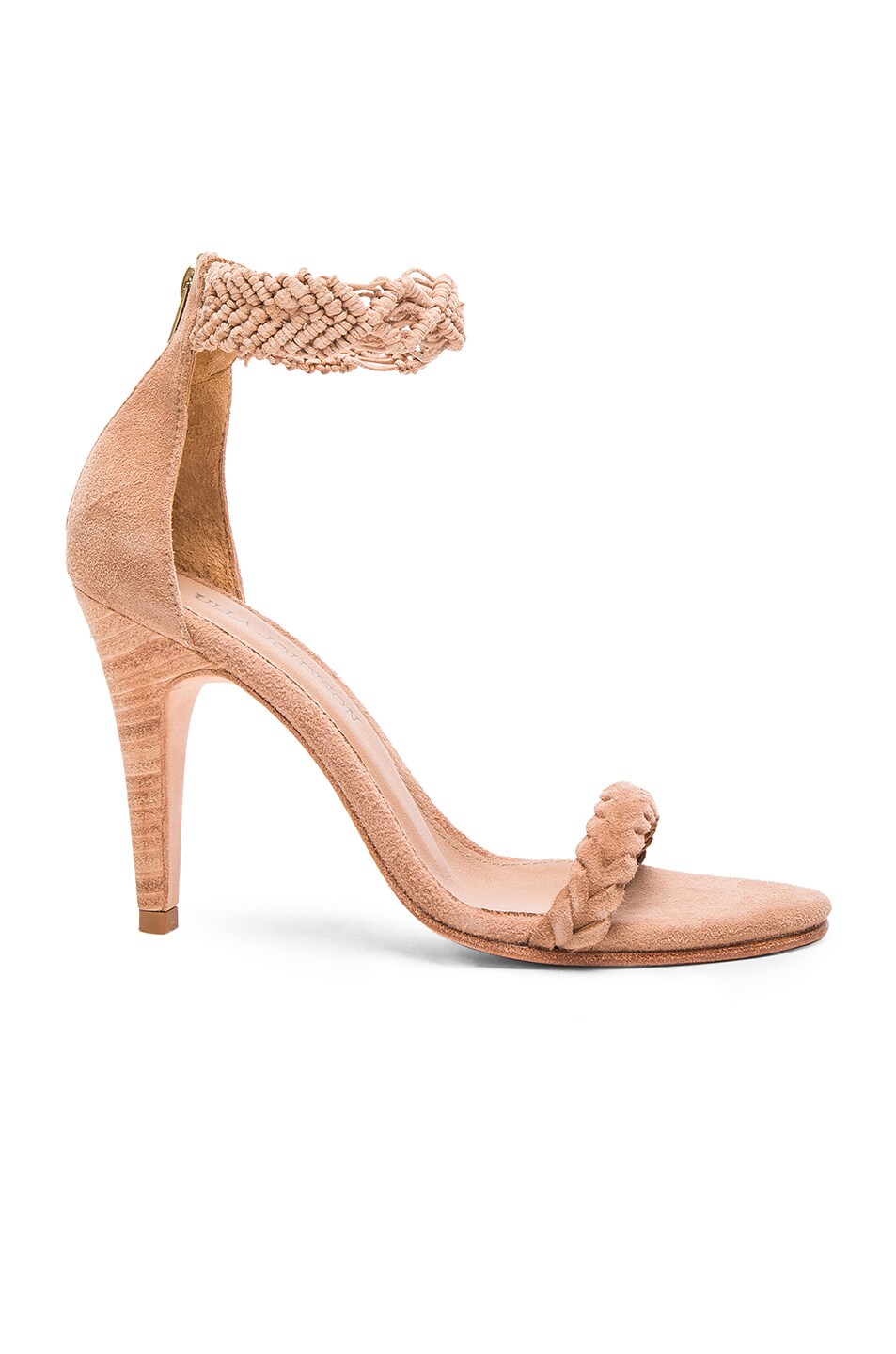 Image 1 of Ulla Johnson Suede Manu Heels in Taupe Suede