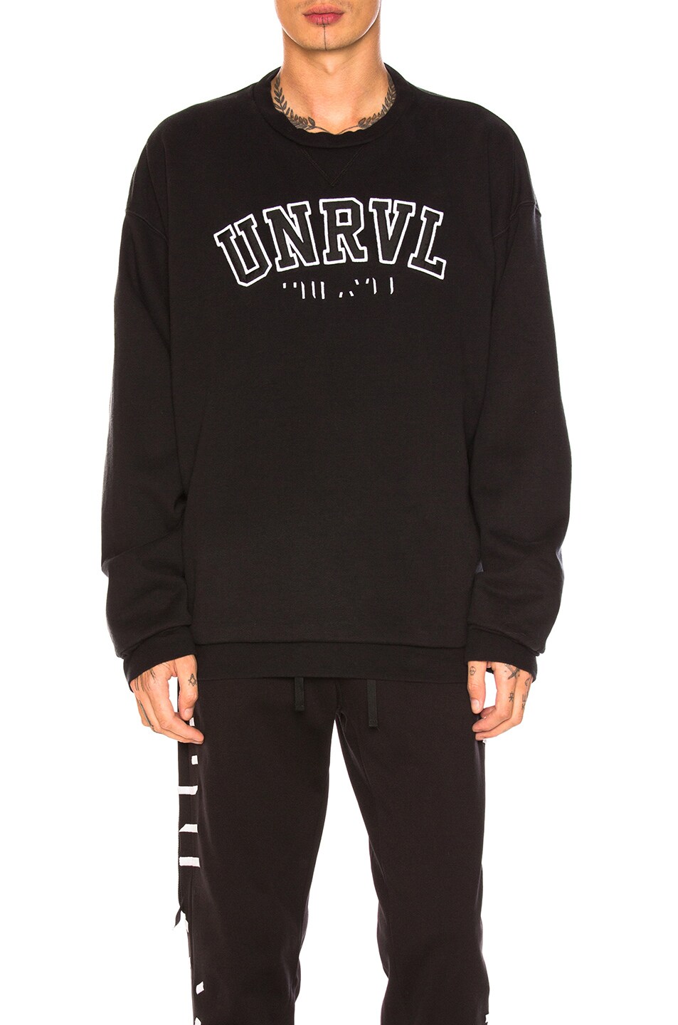 Image 1 of Unravel Panel Sweatshirt in Black & White