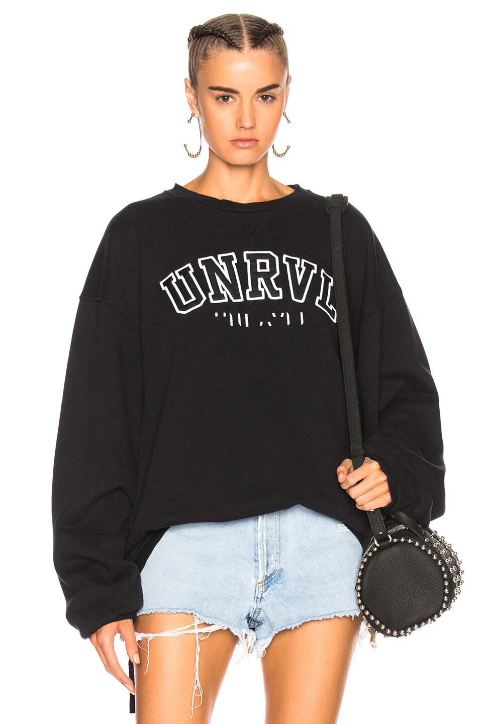 Image 1 of Unravel Panel Sweatshirt in Black & White