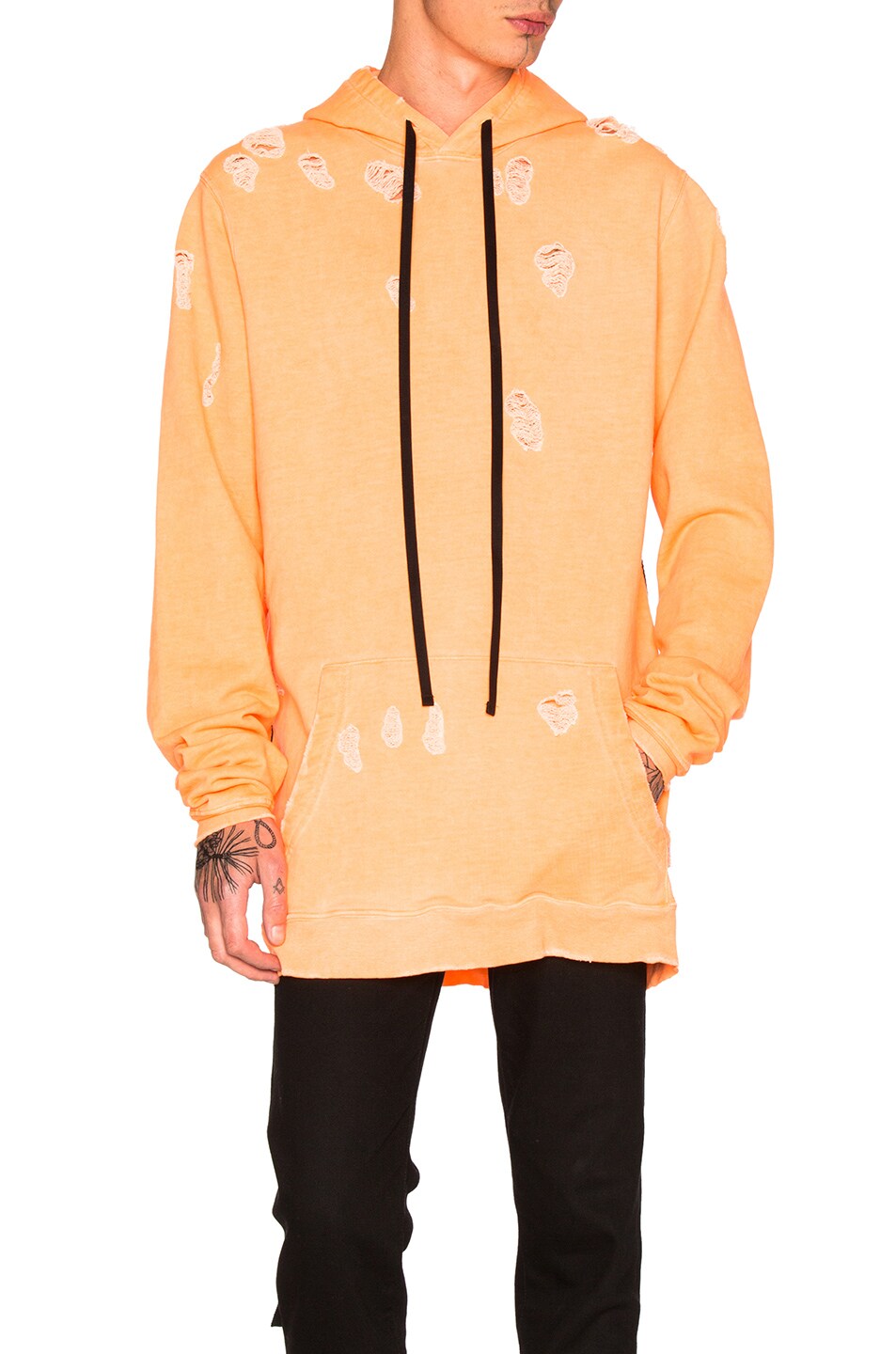 Image 1 of Unravel for FWRD Oversized Hoodie in Sunfaded Neon Orange