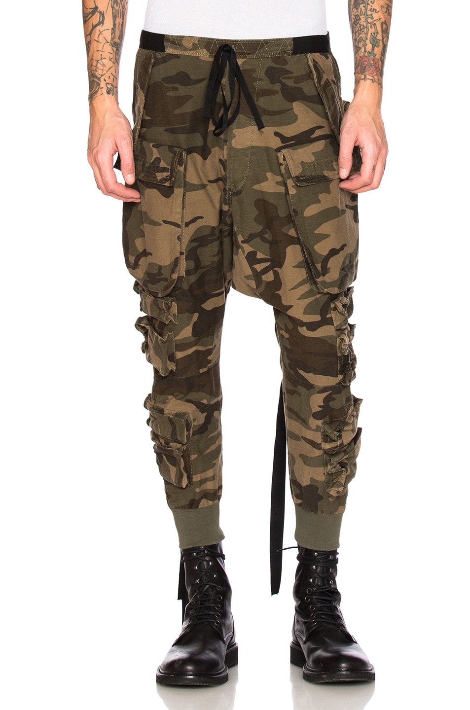 Image 1 of Unravel Parachute Cargo Pants in Camo