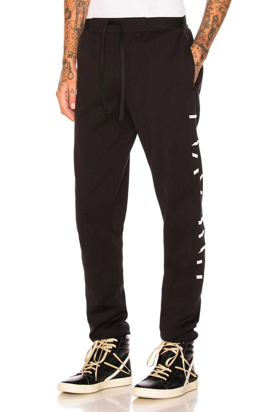 Image 1 of Unravel Tattoo Track Pants in Black & White