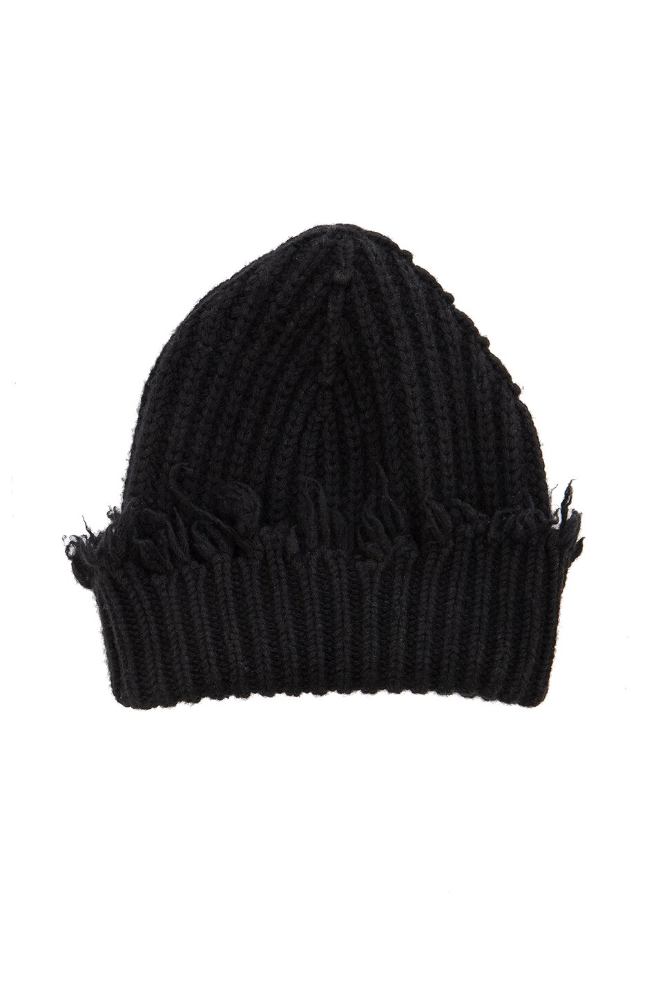 Image 1 of Unravel Rib Knit Beanie in Black