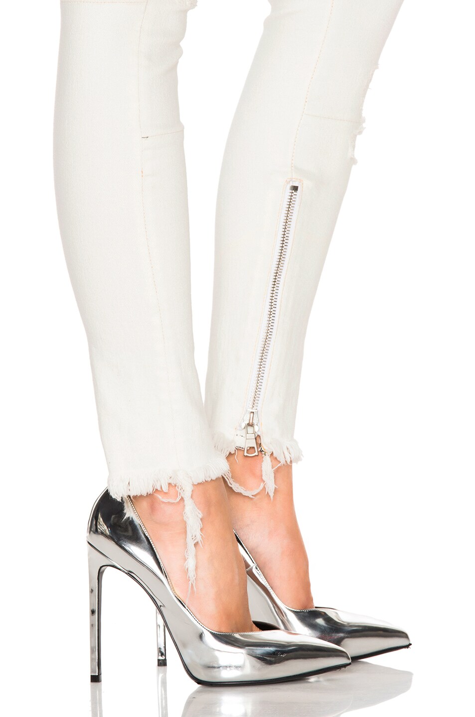 leather pants white