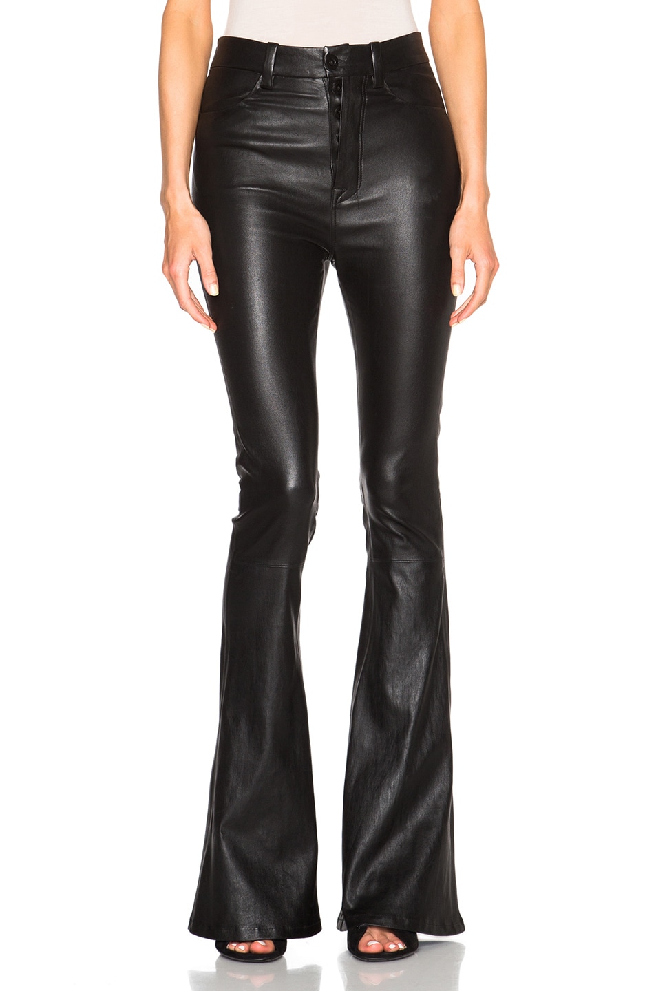 Image 1 of Unravel for FWRD High Waisted Flare Pants in Black