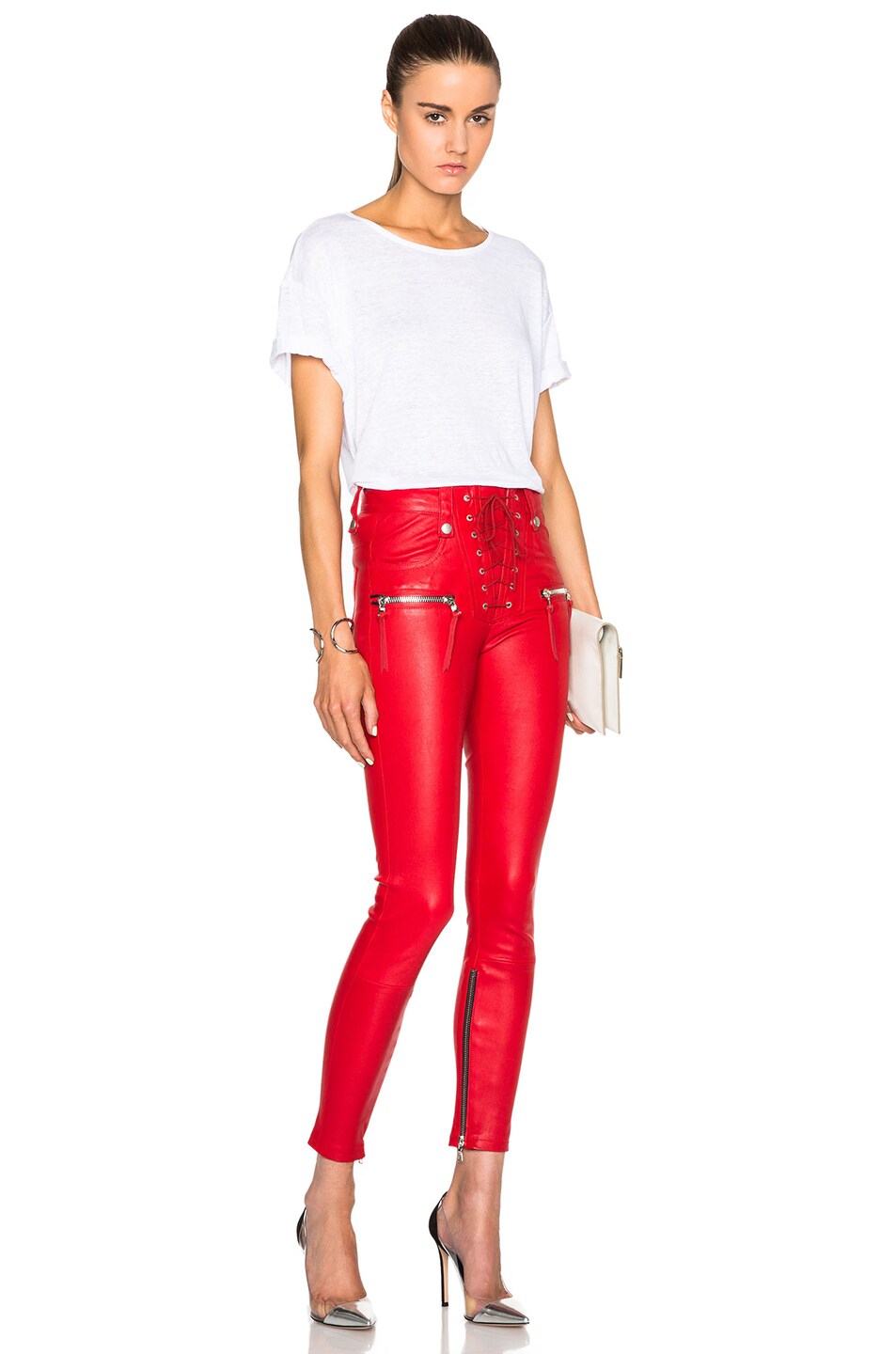 leather skinny pants