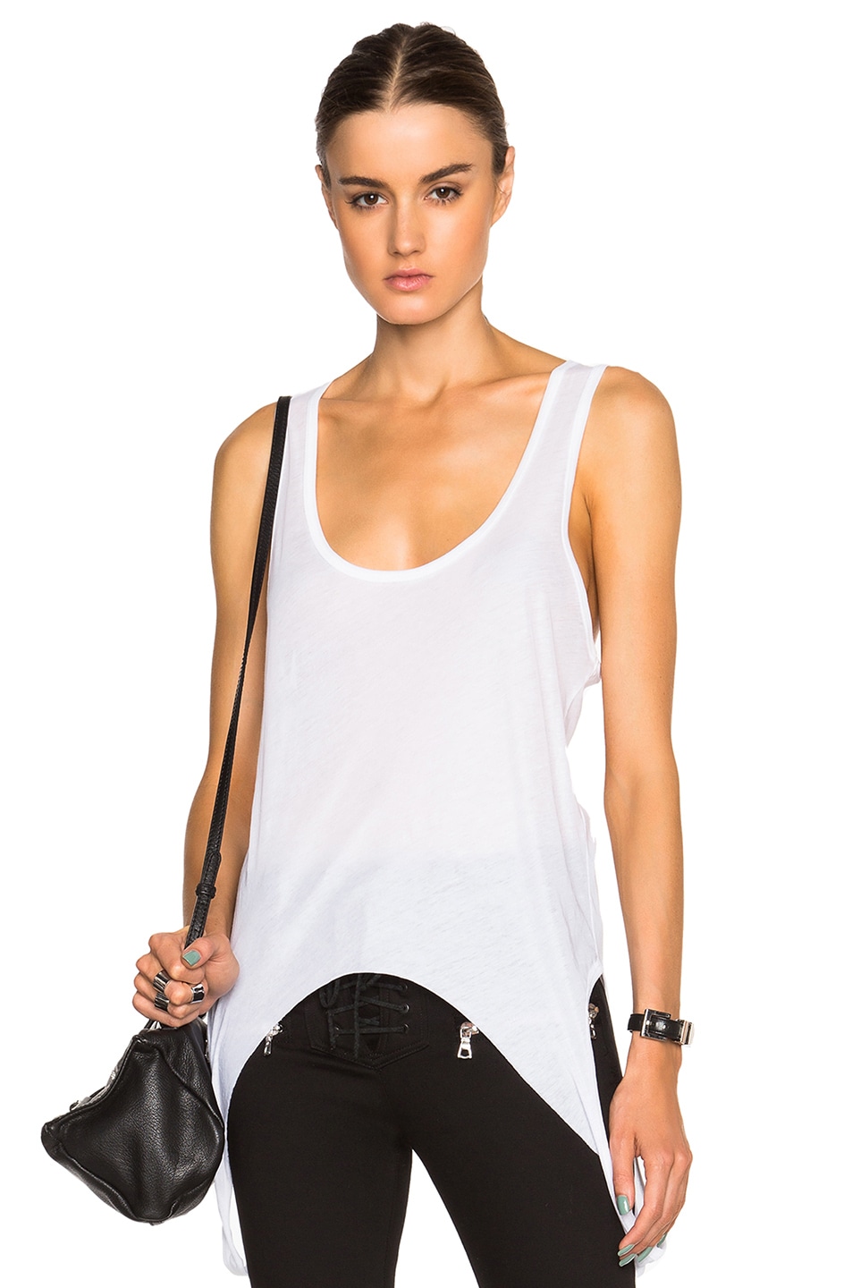 Image 1 of Unravel Double Tank in White