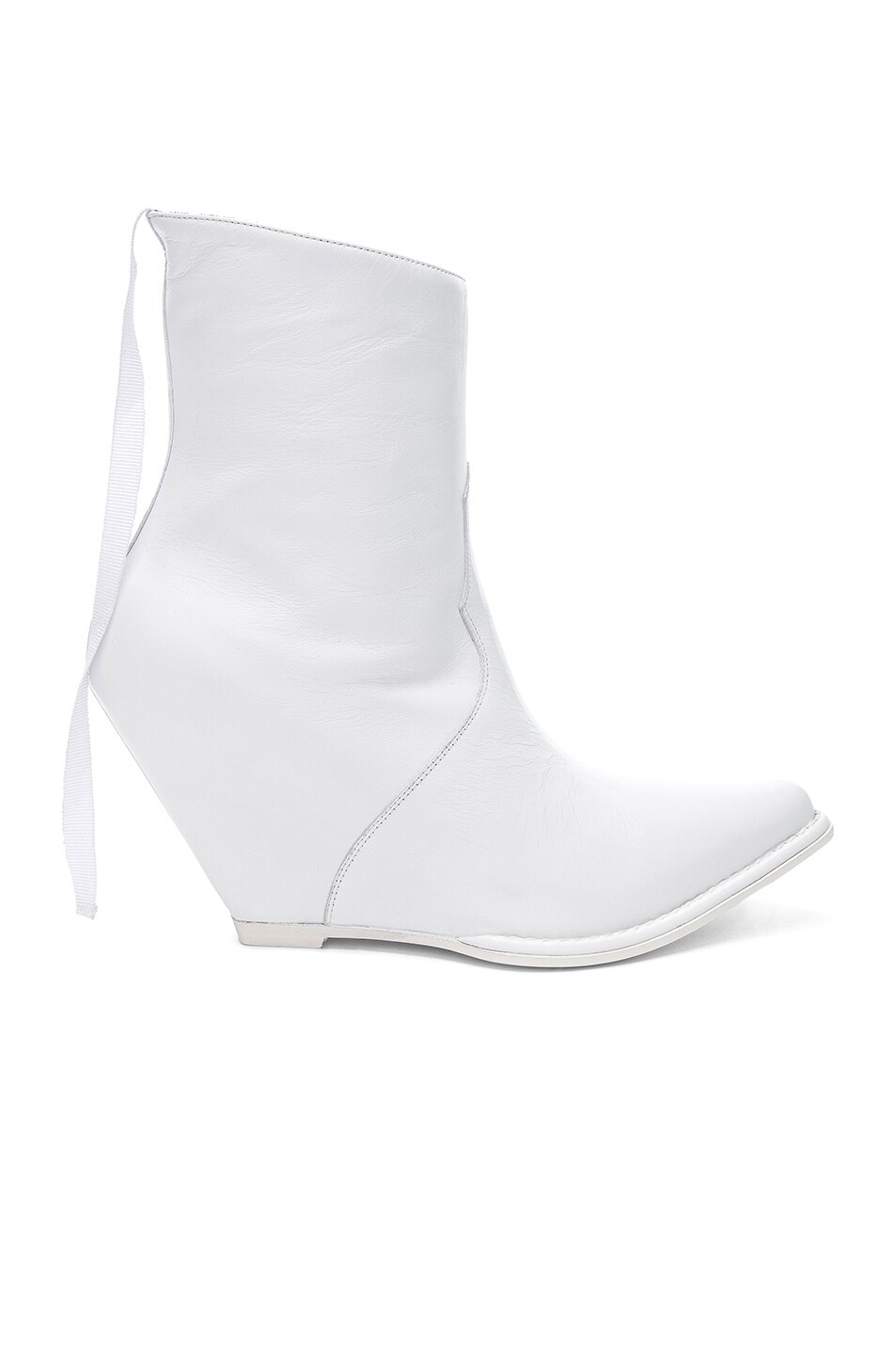Image 1 of Unravel Leather Low Boots in White