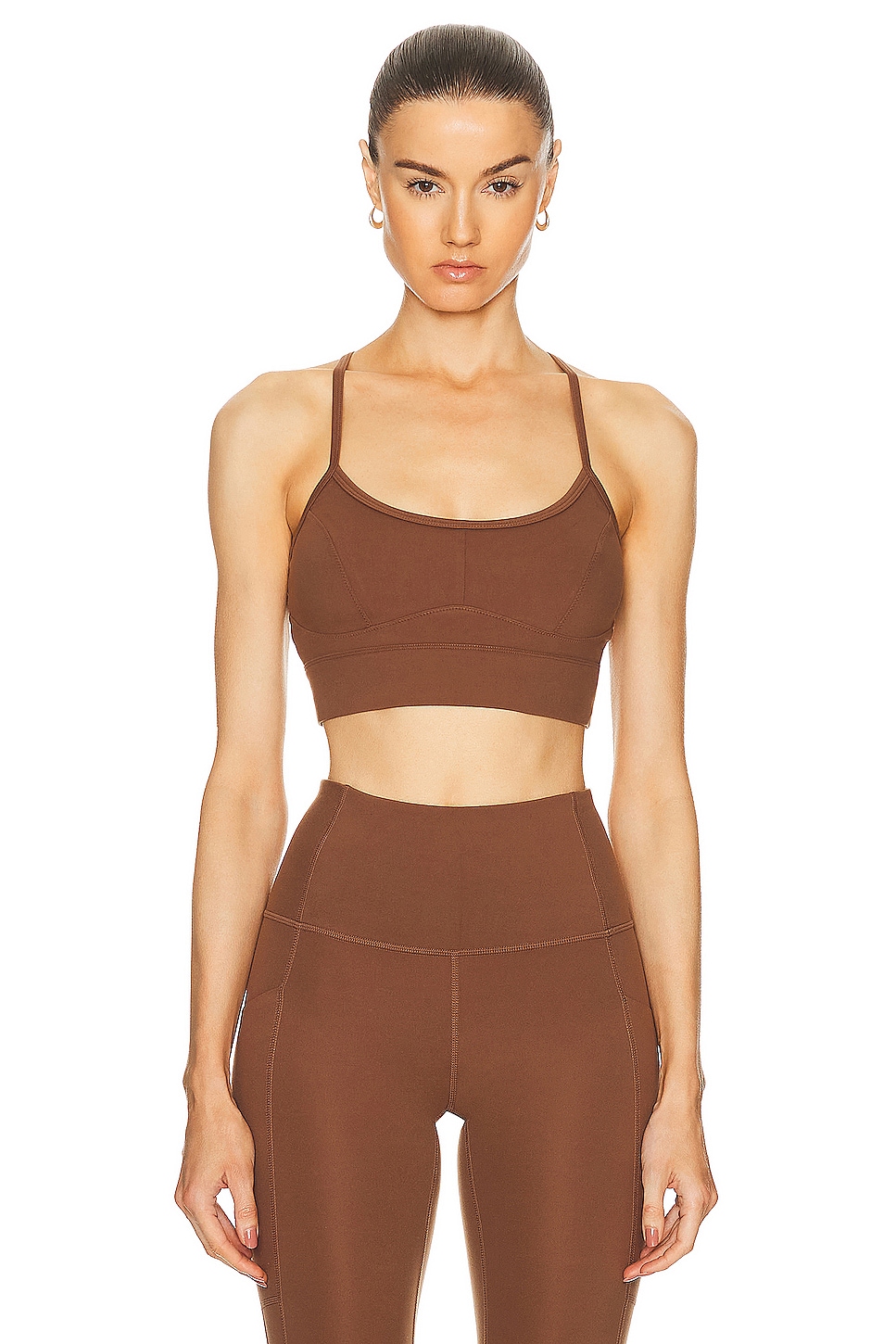 Image 1 of Varley Lets Move Irena Bra in Cocoa Brown