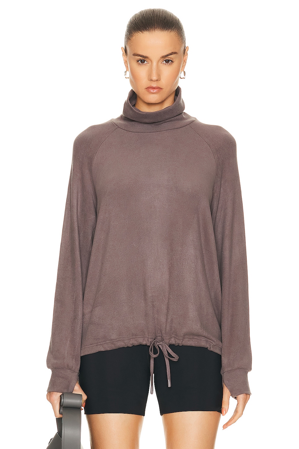 Image 1 of Varley Portland High Neck Midlayer Sweater in Deep Charcoal