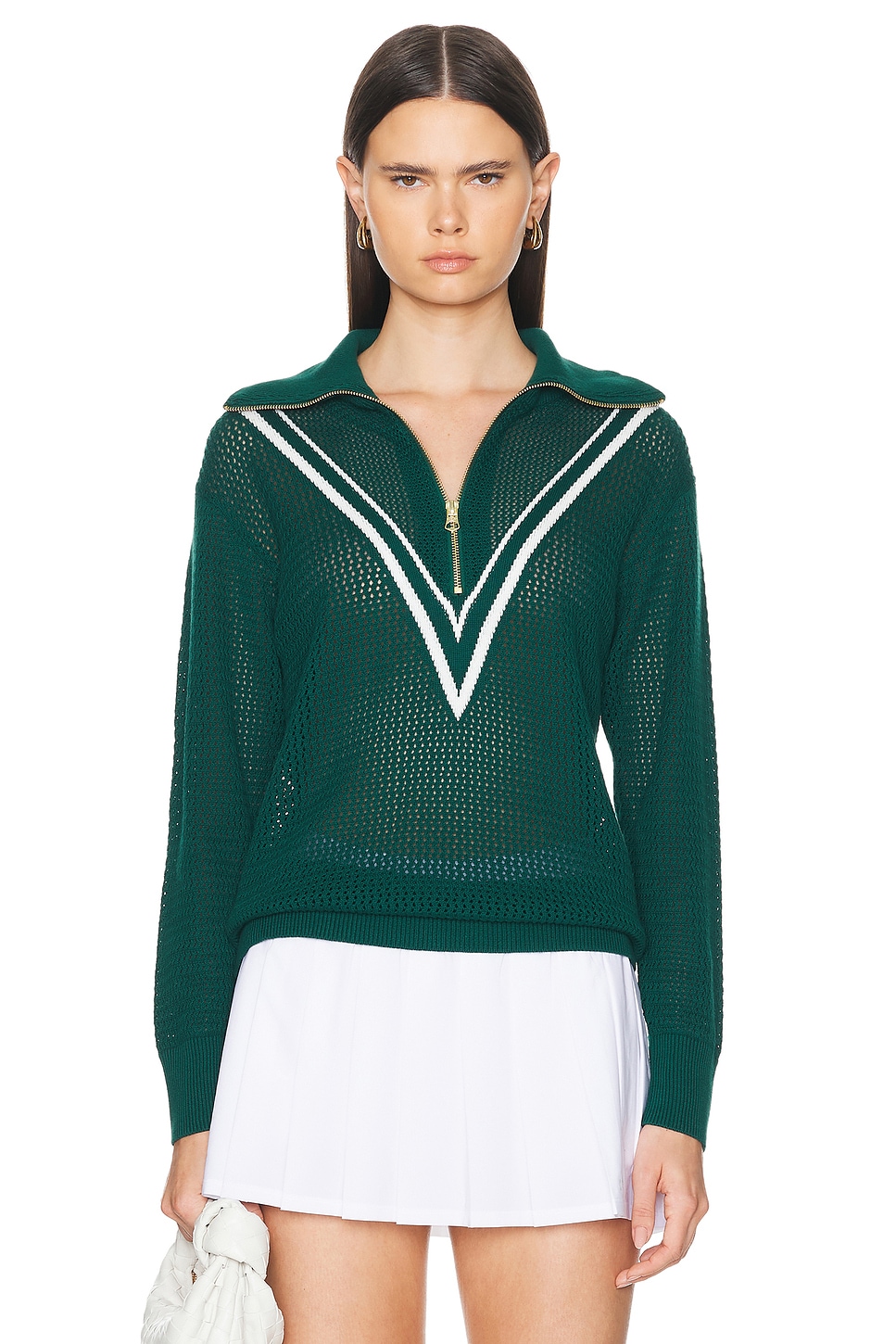 Image 1 of Varley Savannah Knit Sweater in Forest