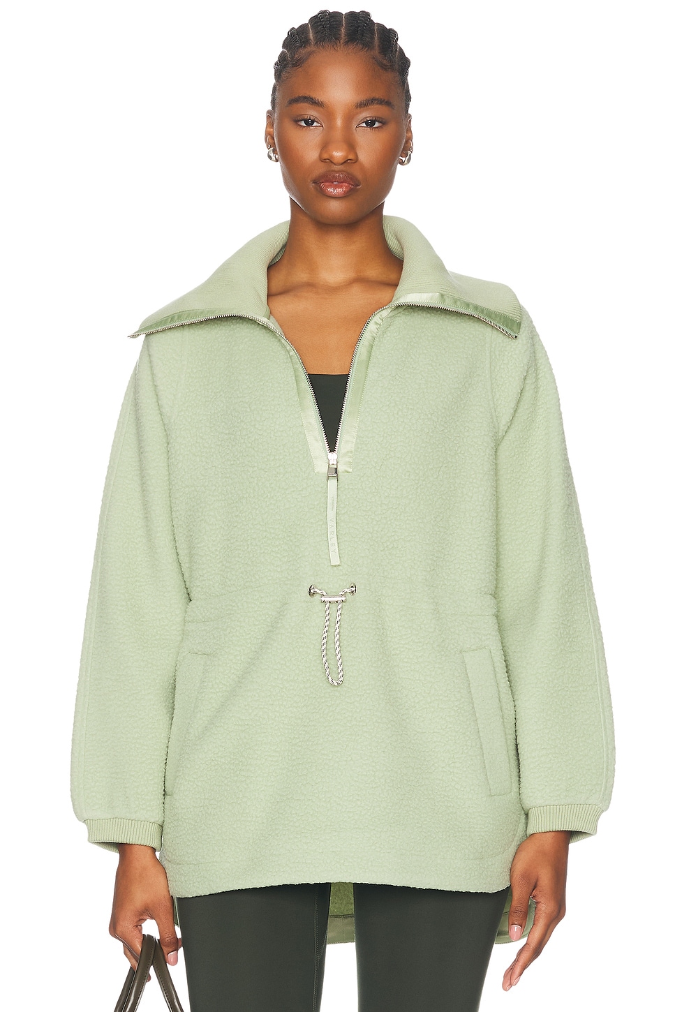 Image 1 of Varley Parnel Half Zip Fleece Jacket in Snow Sage