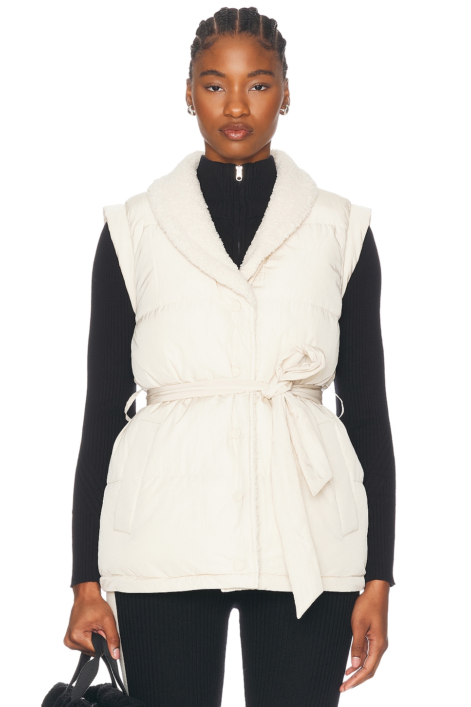 Lanville Reversible Gilet in Cream