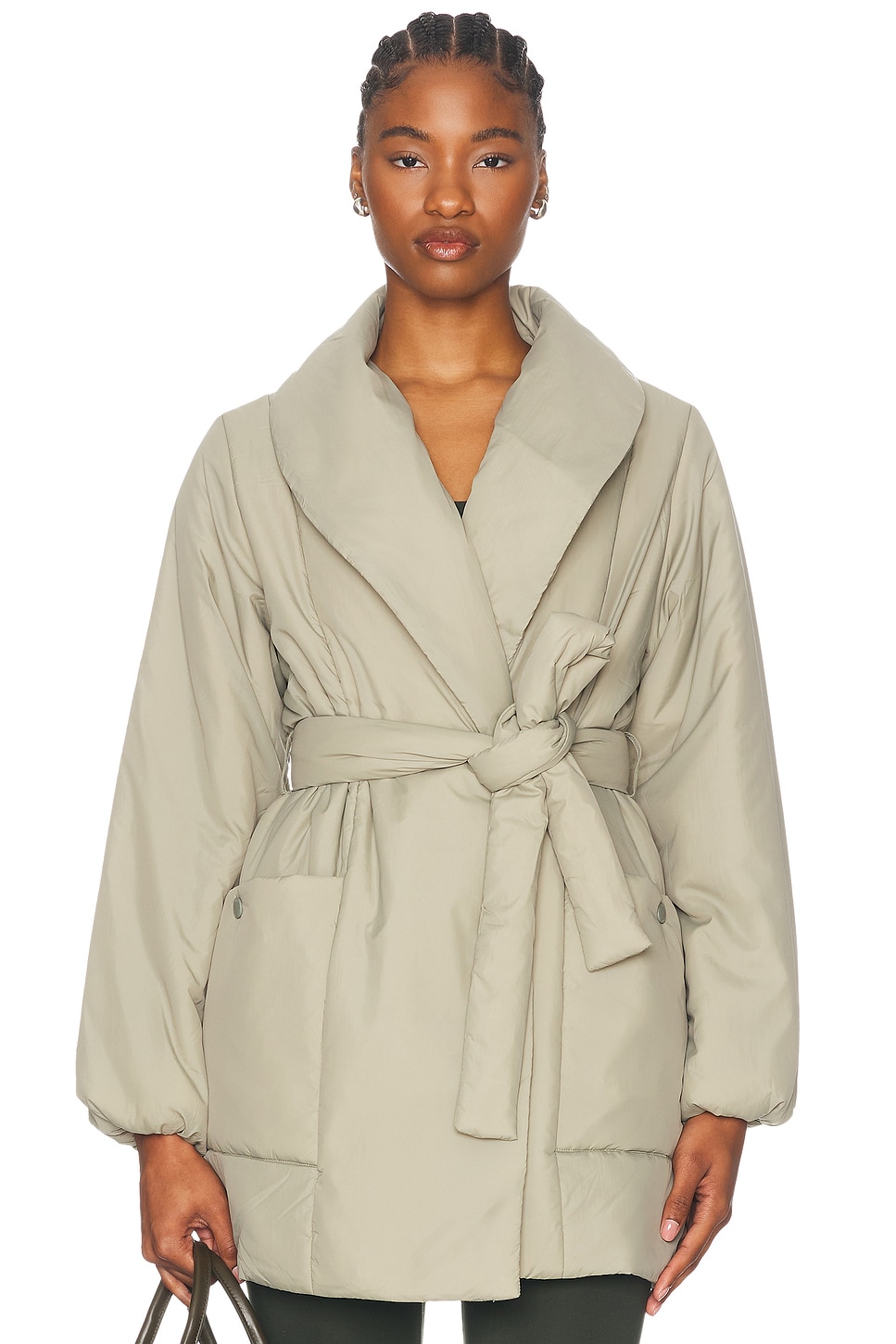 Image 1 of Varley Laona Padded Wrap Jacket in Laurel Sage