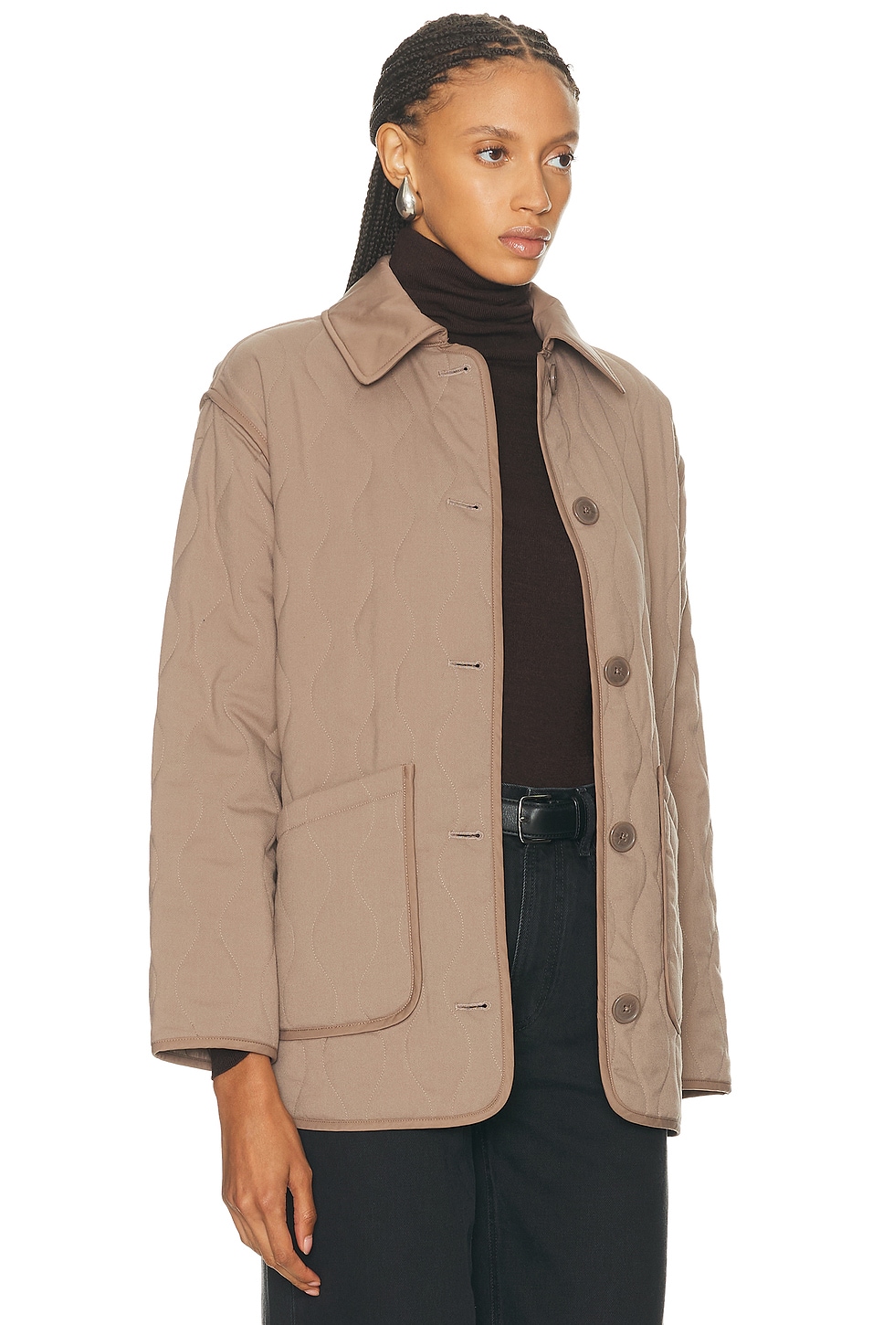 Varley Wilson Quilted Jacket In Gold