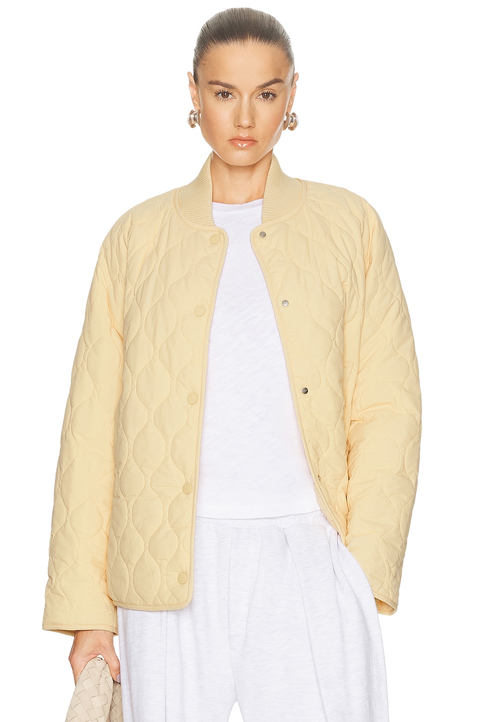Image 1 of Varley Luca Quilted Jacket in Reed Yellow