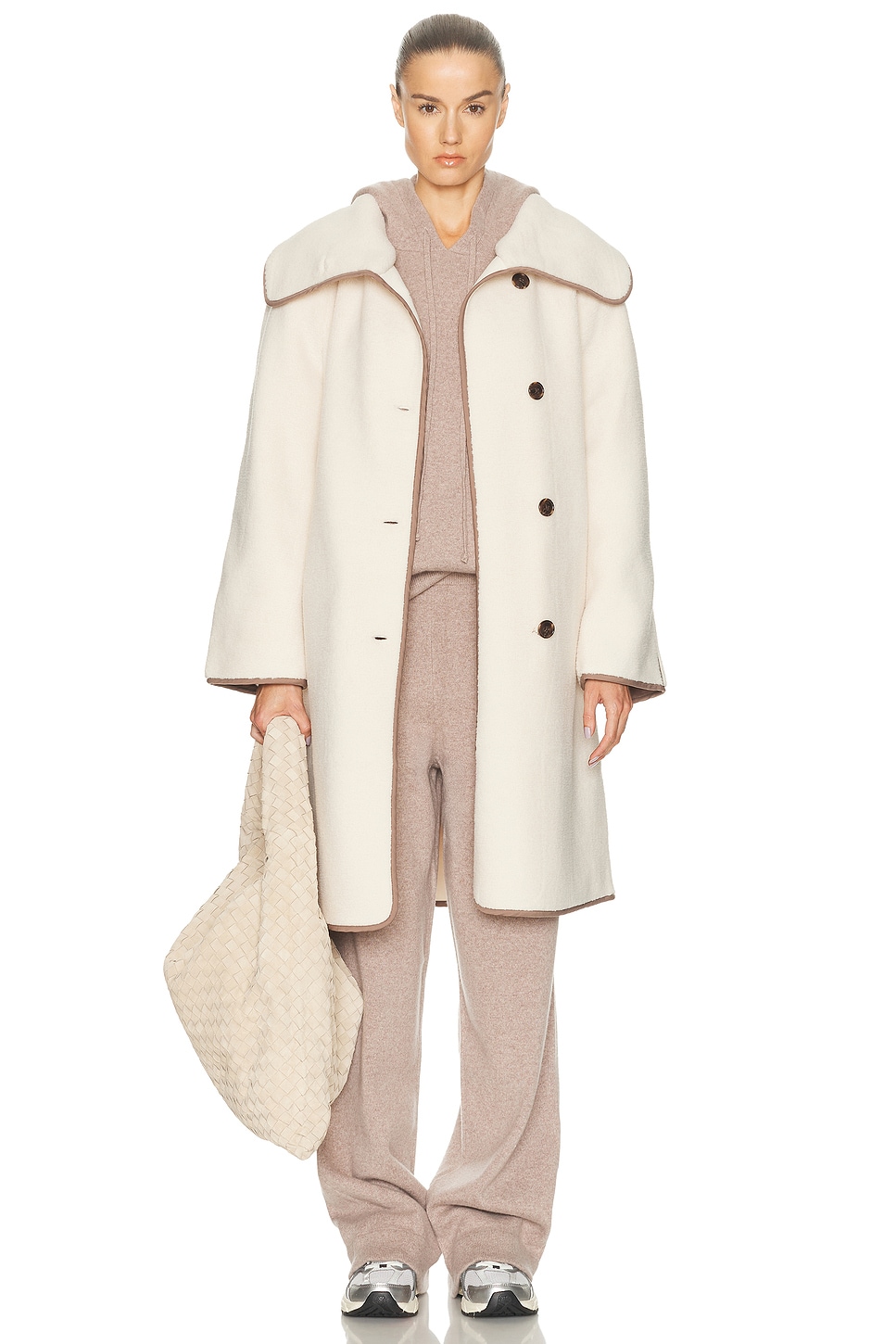 Image 1 of Varley Clemence Sherpa Coat in Sandshell