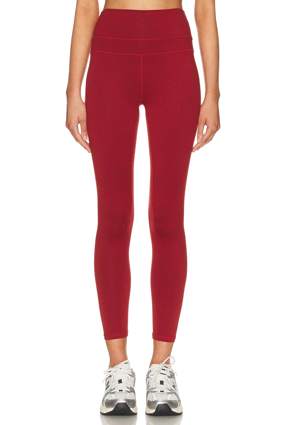 Image 1 of Varley Always Warm Base Layer 25" Legging in Red Dahlia Marl