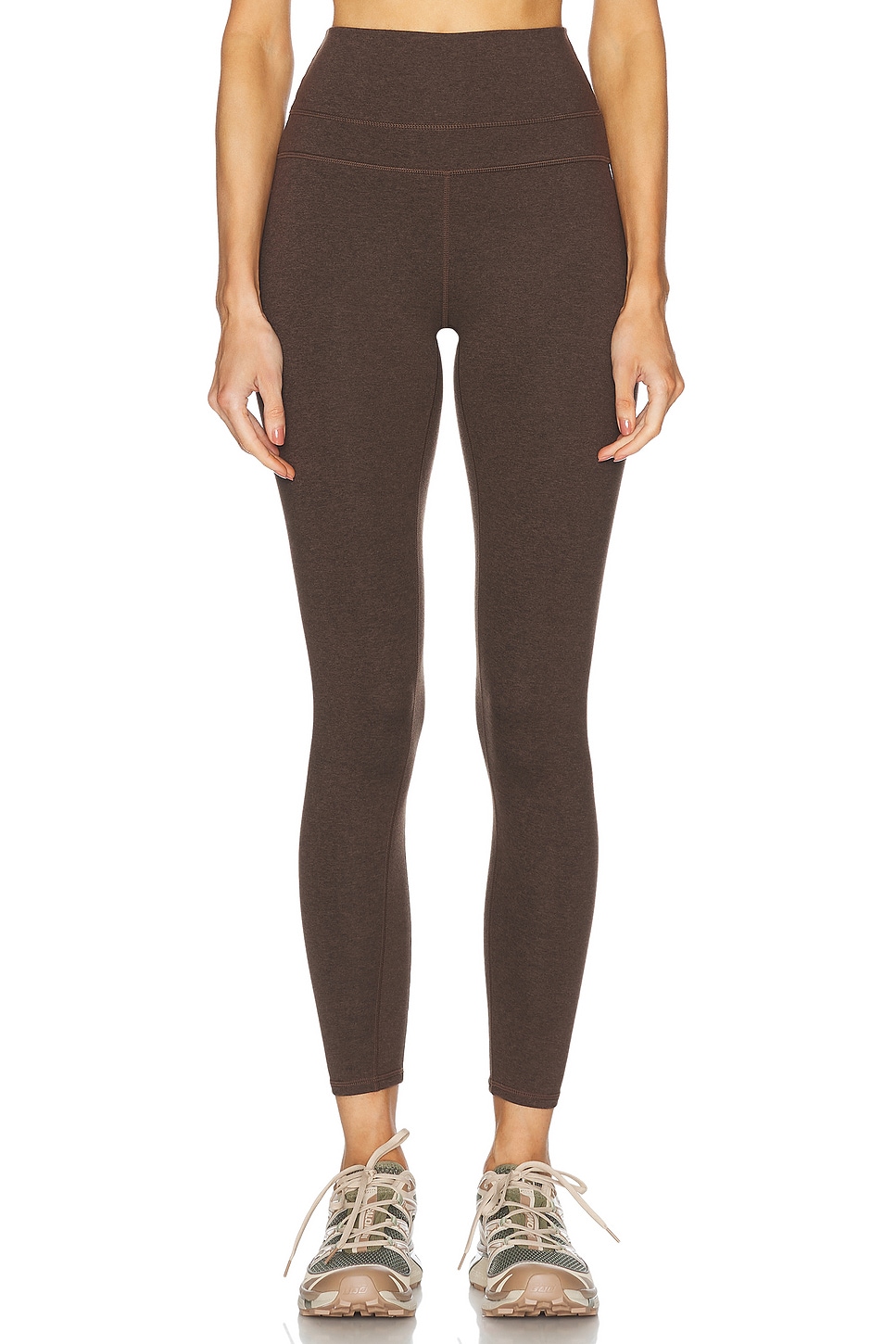 Image 1 of Varley Always Warm Base Layer 25" Legging in Deep Chocolate Marl