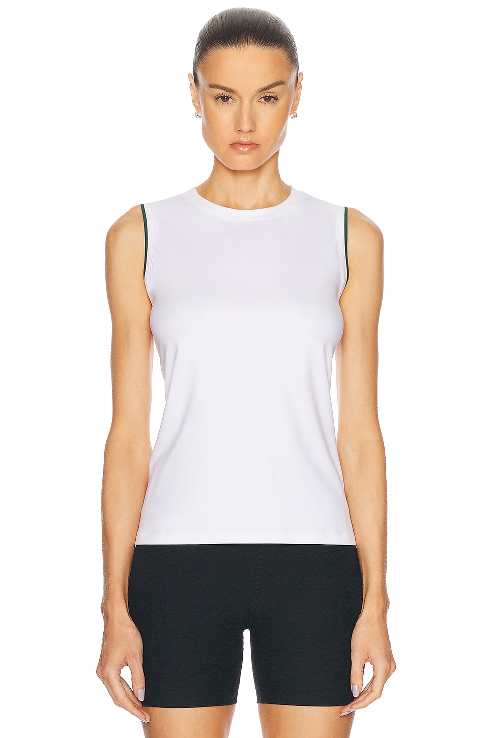 Image 1 of Varley Arton Performance Tank Top in White & Forest