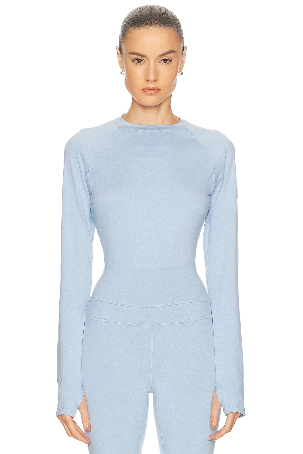 Image 1 of Varley Always Warm Crewneck Base Layer Top in Glacier Marl