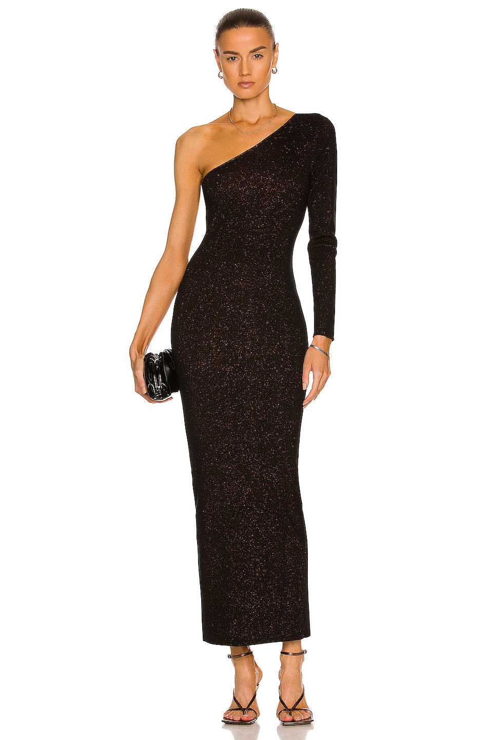 Image 1 of Victor Glemaud One Shoulder Dress in Black