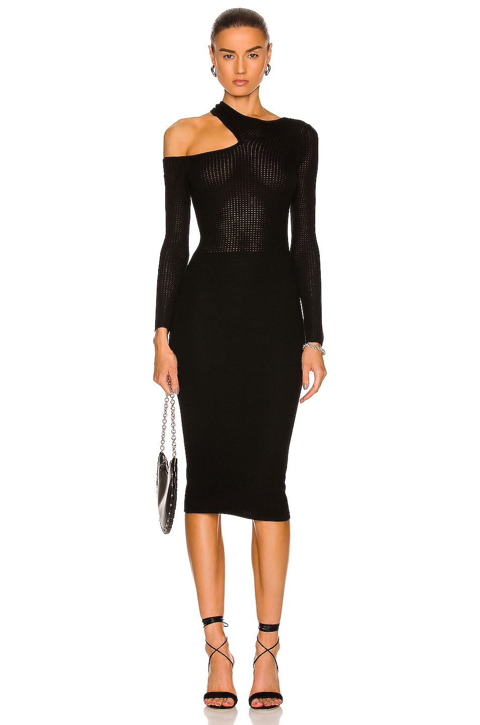 Image 1 of Victor Glemaud Long Sleeve Dress in Black