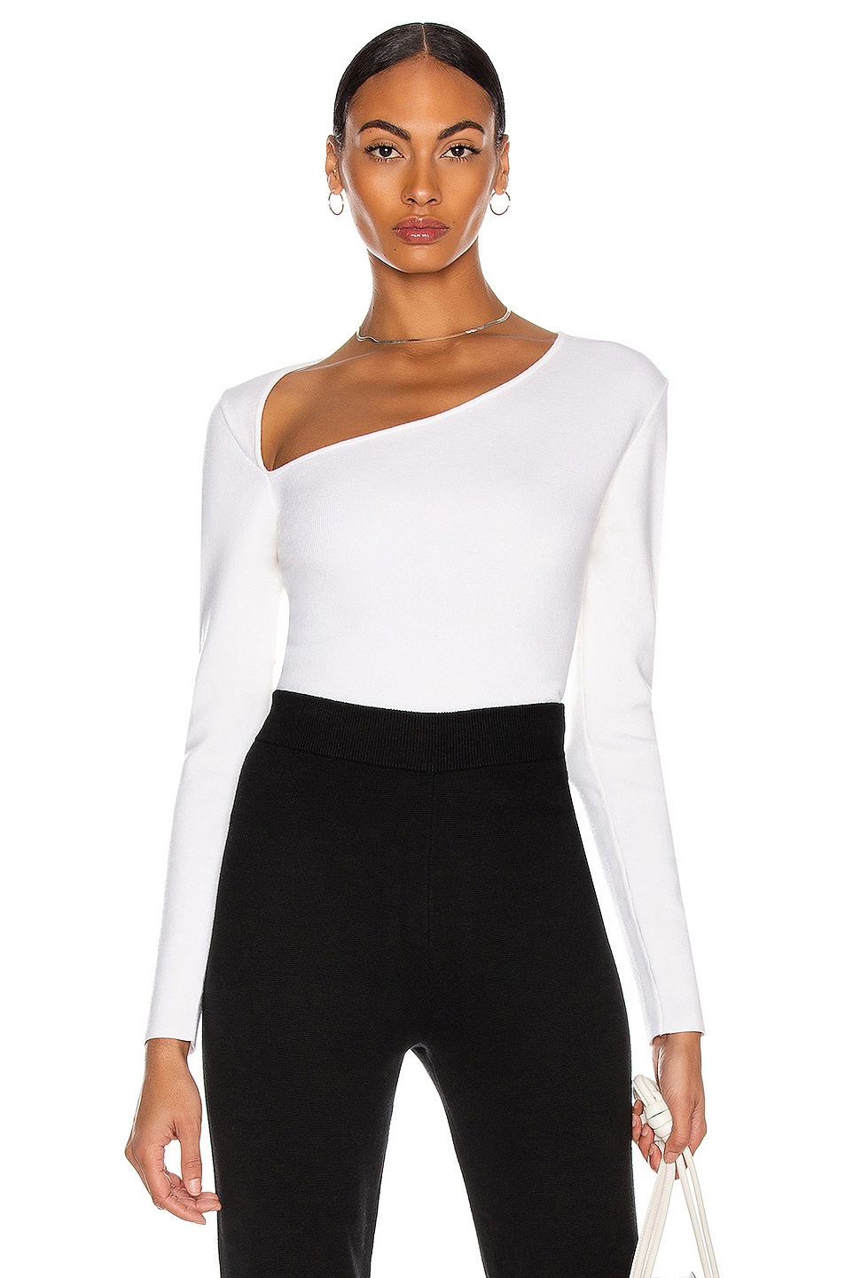 Image 1 of Victor Glemaud Cut Shoulder Sweater in White
