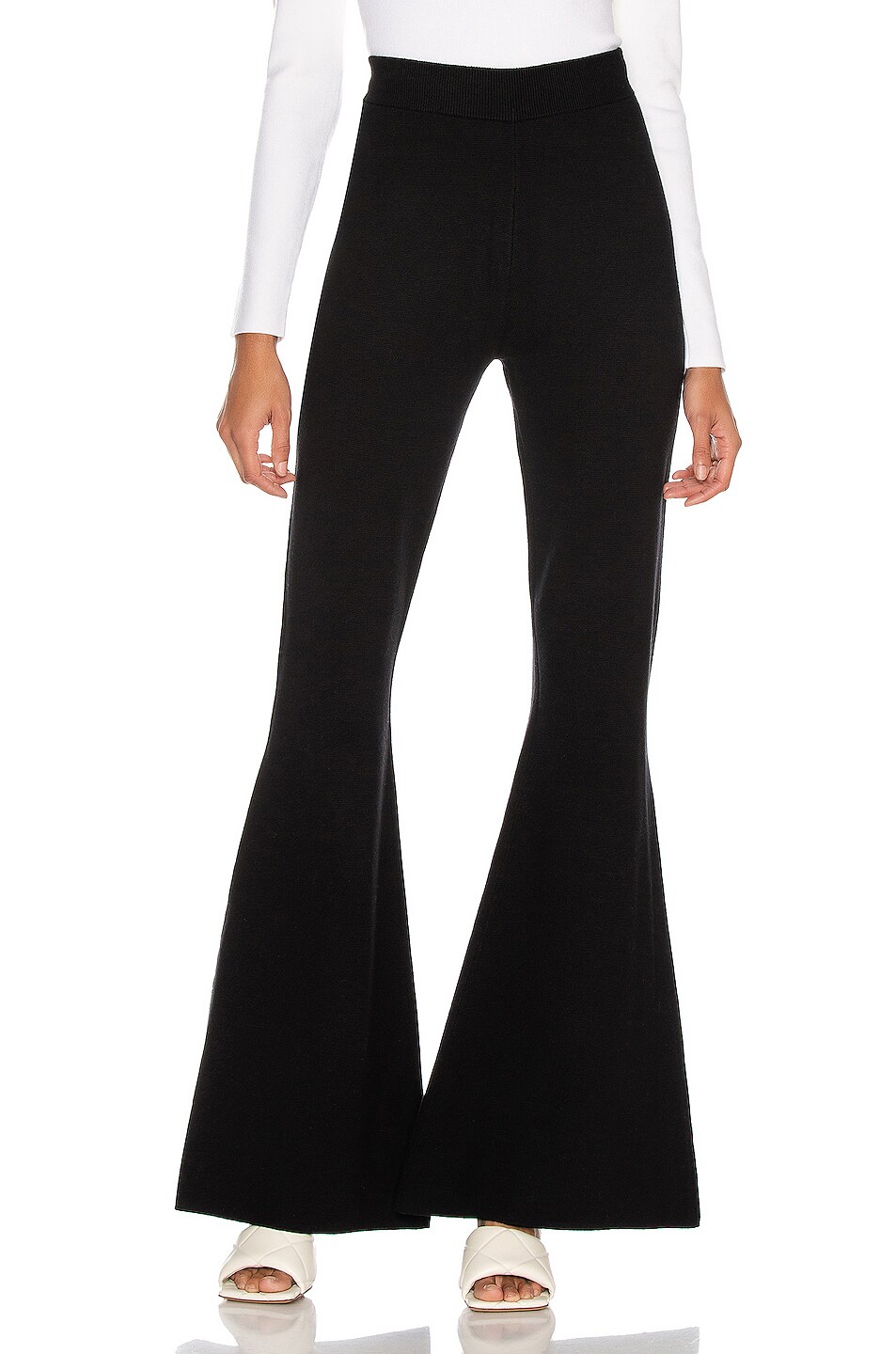 Image 1 of Victor Glemaud Flare Pant in Solid Black