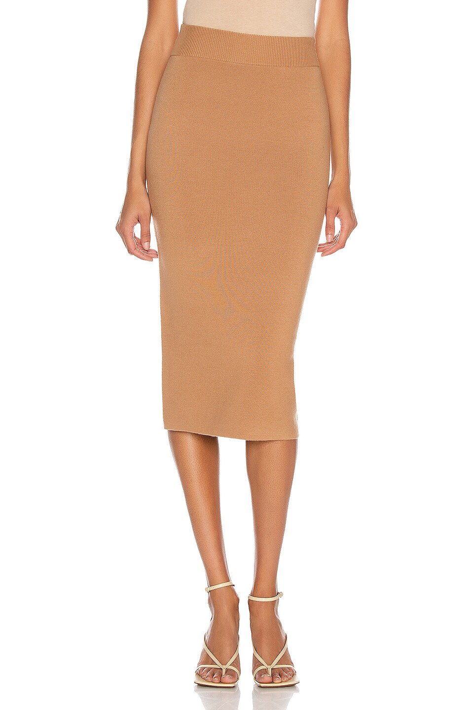 Image 1 of Victor Glemaud Colorblock Skirt in Solid Camel