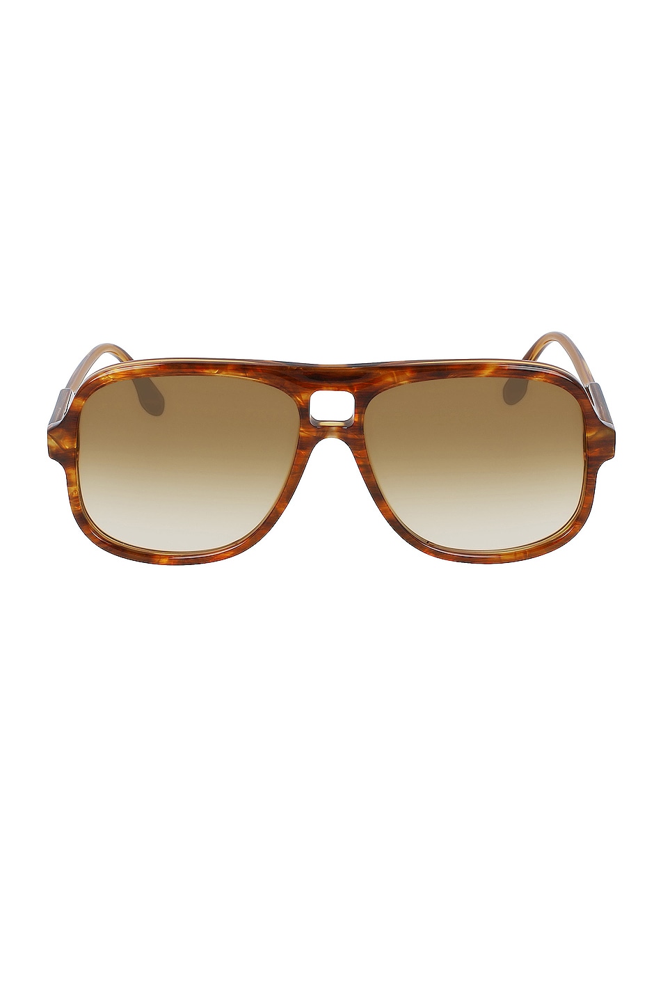 Image 1 of Victoria Beckham Flat Navigator Sunglasses in Caramel Pearl