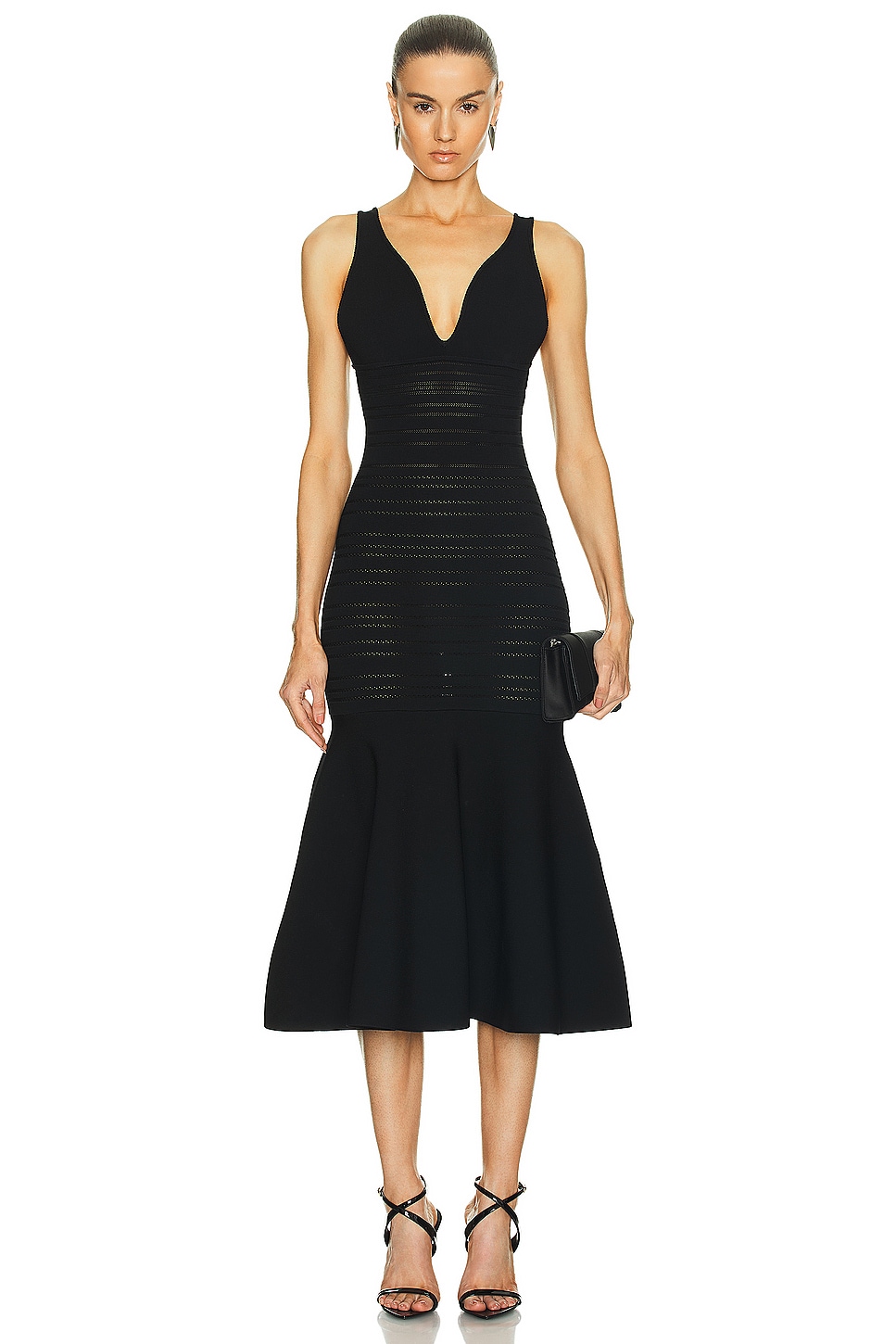 Image 1 of Victoria Beckham Sleeveless Dress in Black