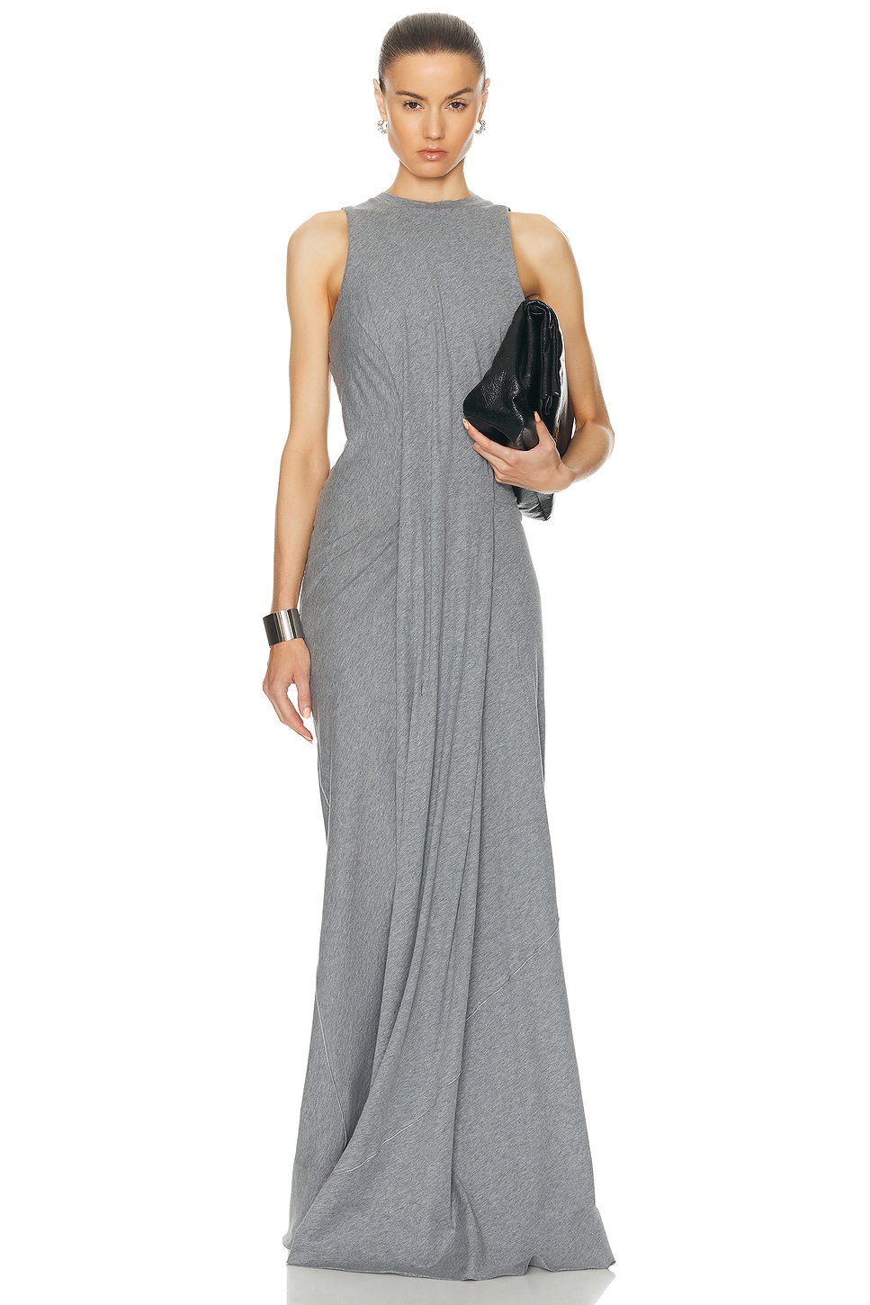 Image 1 of Victoria Beckham Sleeveless Maxi Dress in Titanium