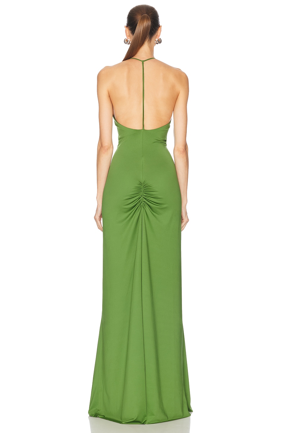 V-neck Ruched Gown