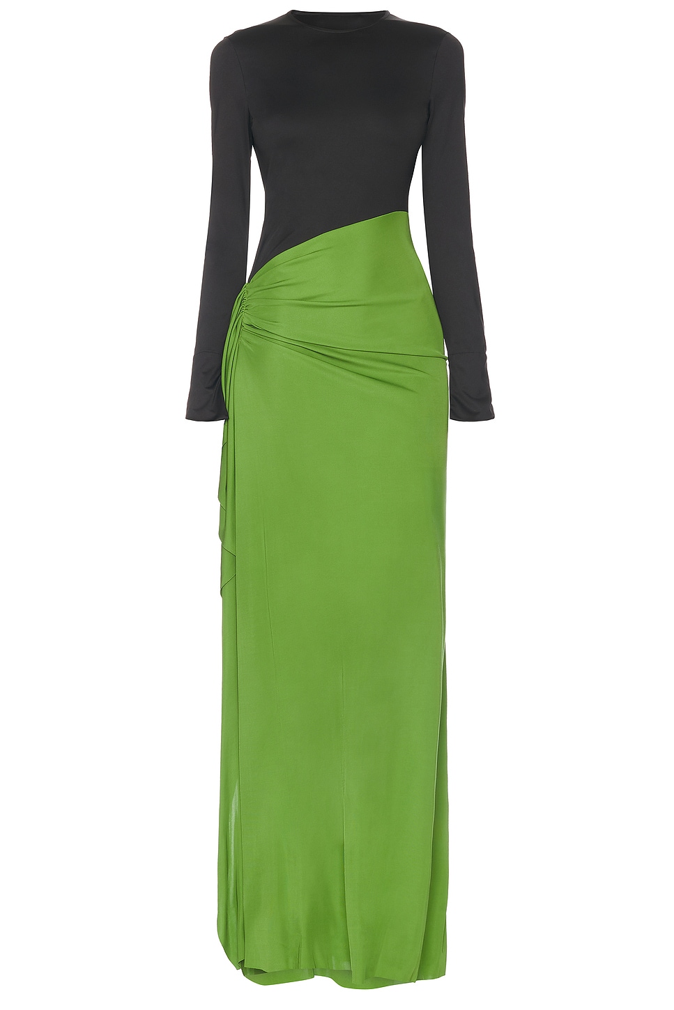 Long Sleeve Ruched Gown