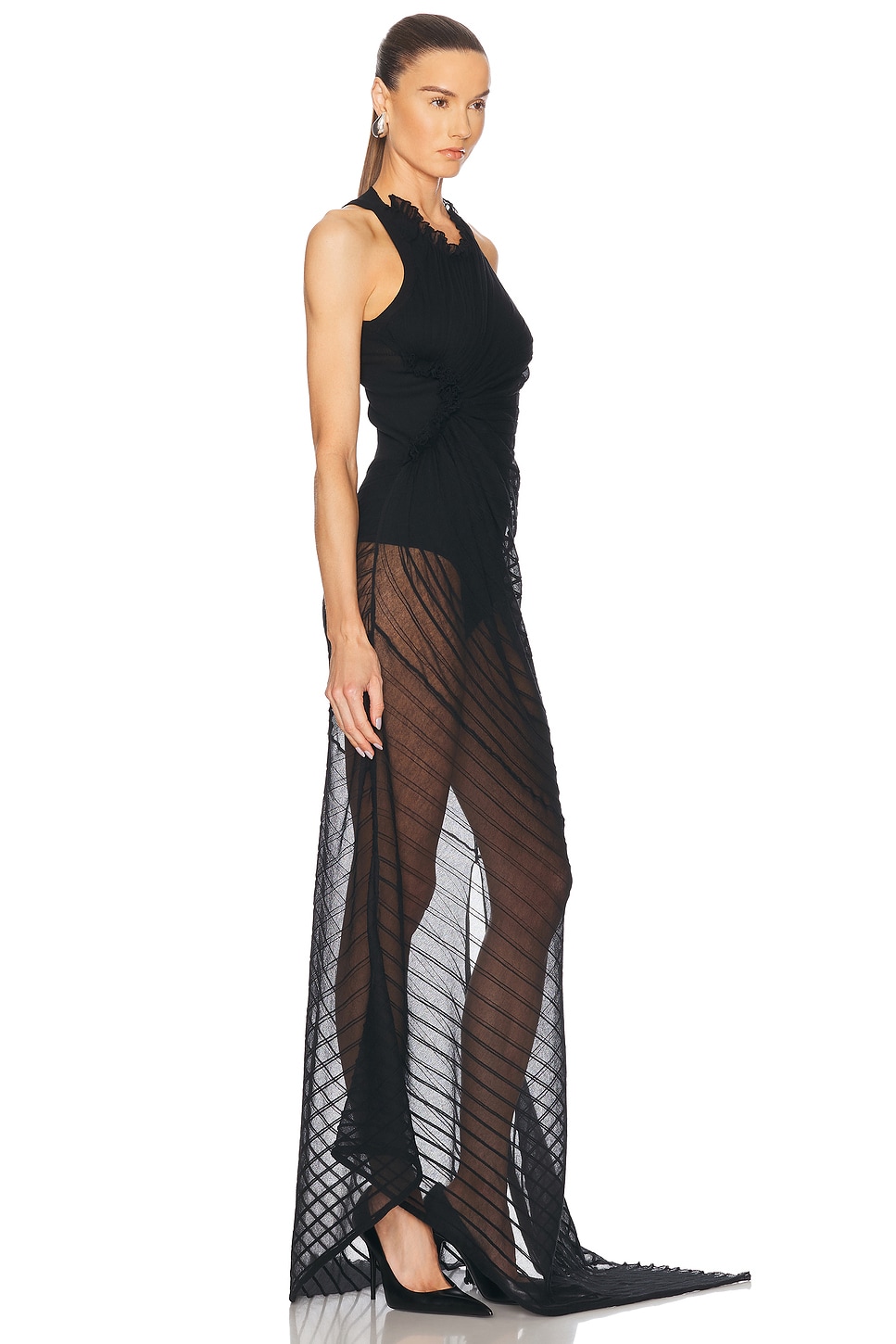 Shop Victoria Beckham Sleeveless Gathered Dress