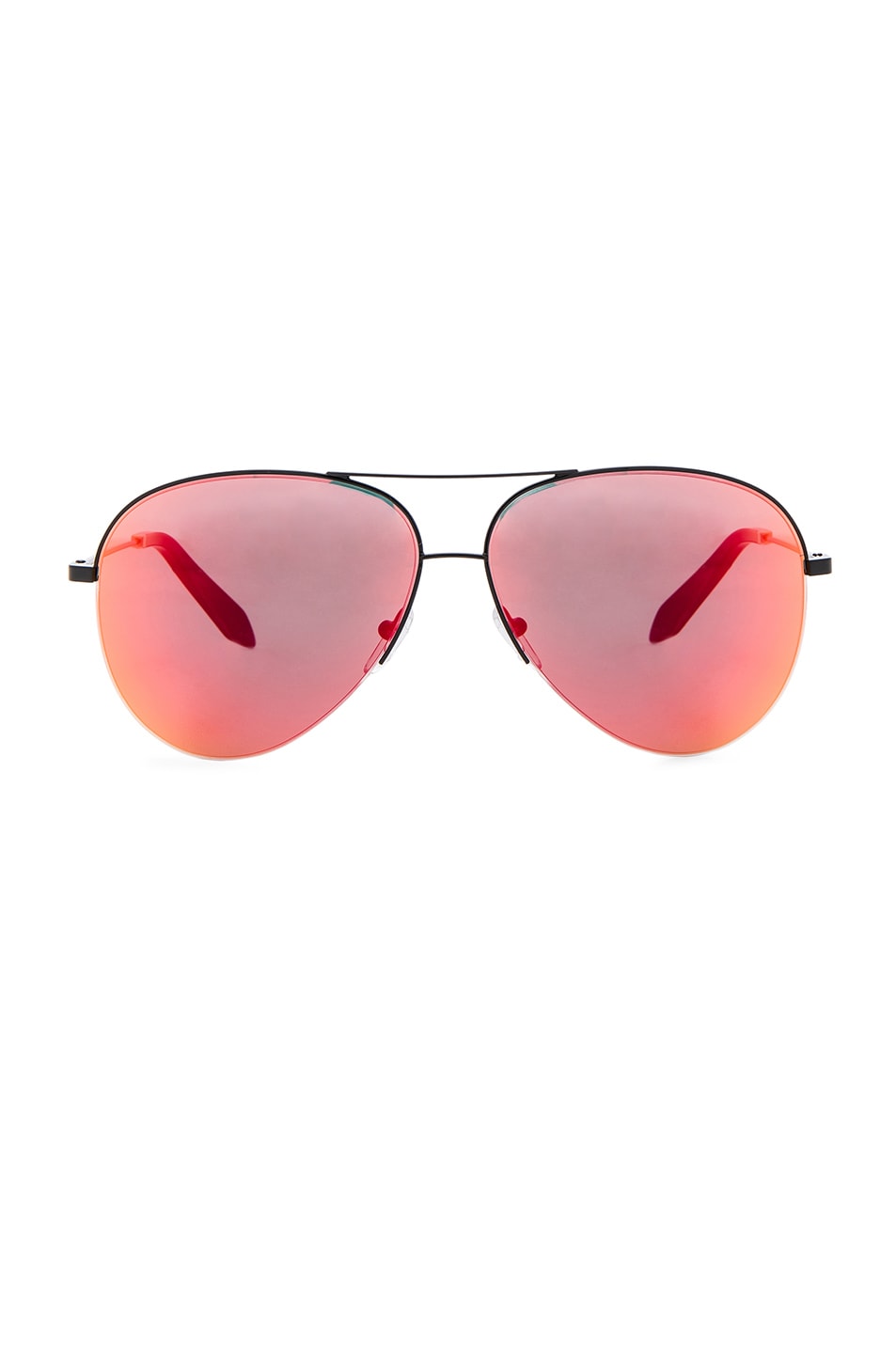 Victoria Beckham Classic Victoria Mirrored Sunglasses In Metallics,Red ...