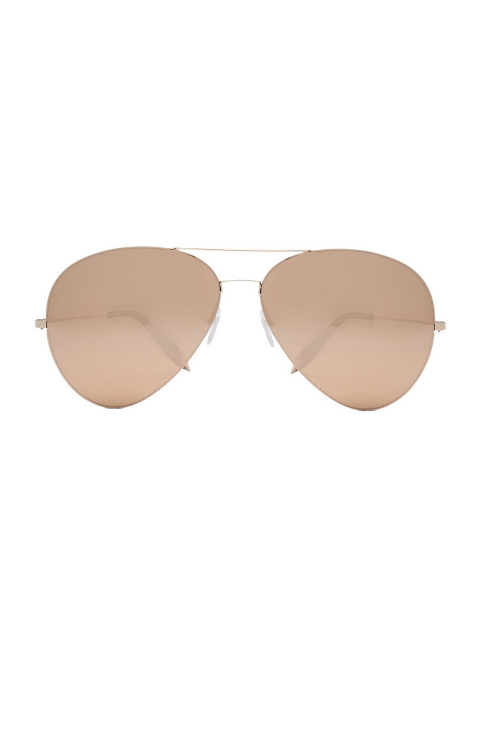 Image 1 of Victoria Beckham Feather Aviator Sunglasses in 18 Carat Gold