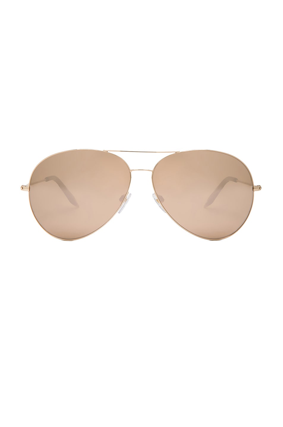Image 1 of Victoria Beckham Classic Aviator Sunglasses in 18 Carat Gold