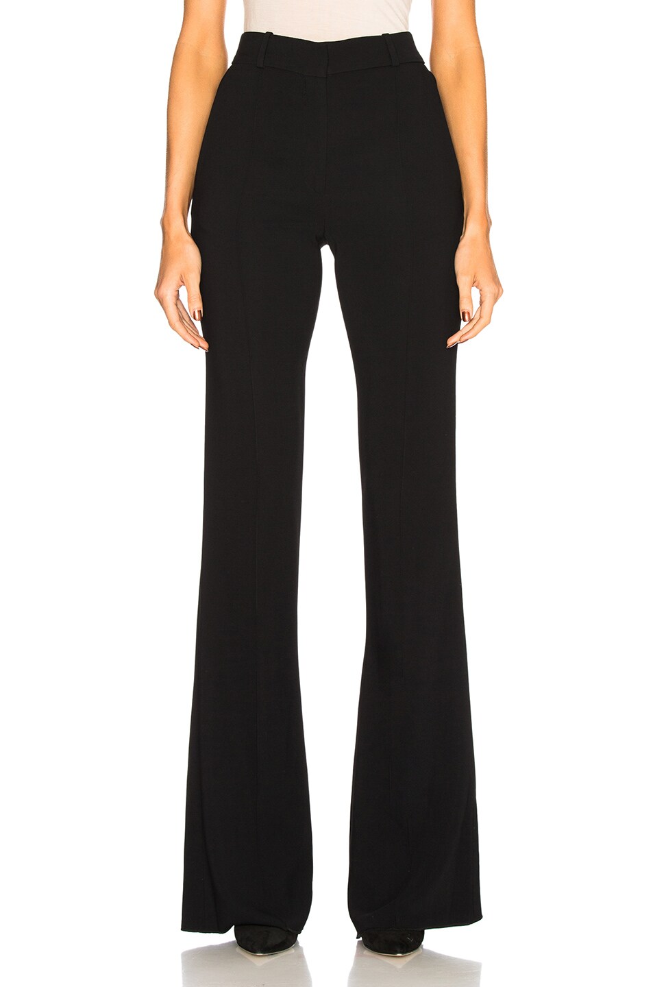 Image 1 of Victoria Beckham Flared Trousers in Black