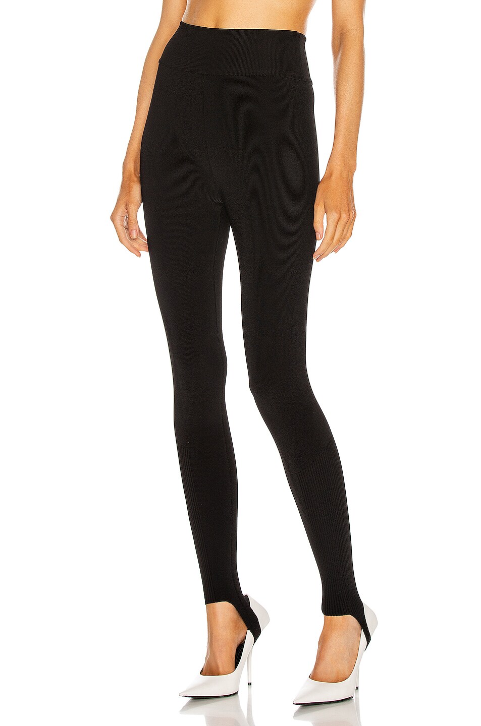 Image 1 of Victoria Beckham Compact Shine High Waisted Legging in Black