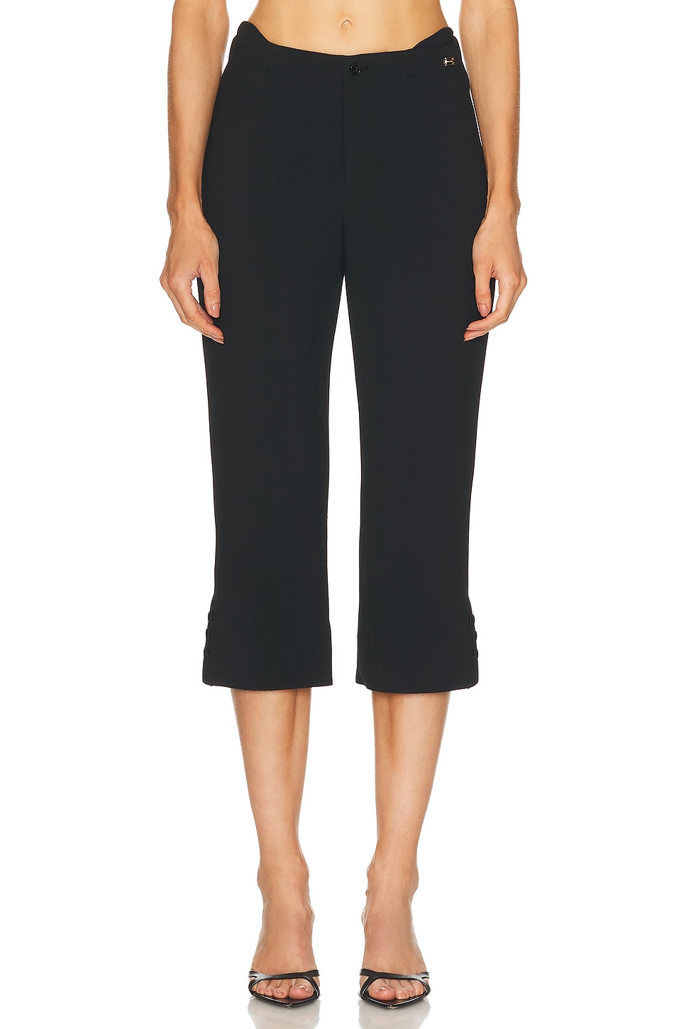 Image 1 of Victoria Beckham Cropped Trouser in Black