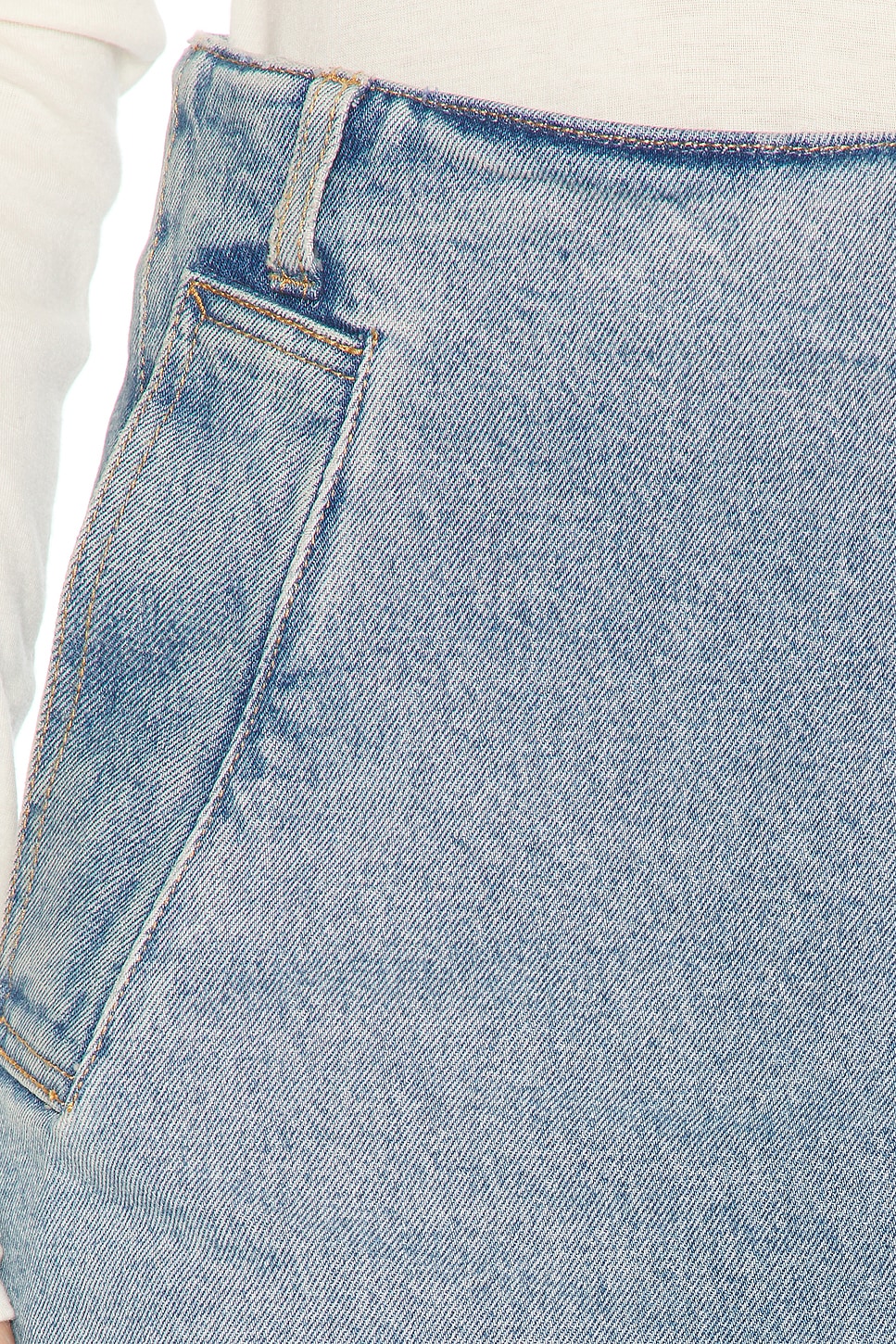 Denim Wrap Detail Skirt - Thumbnail 6