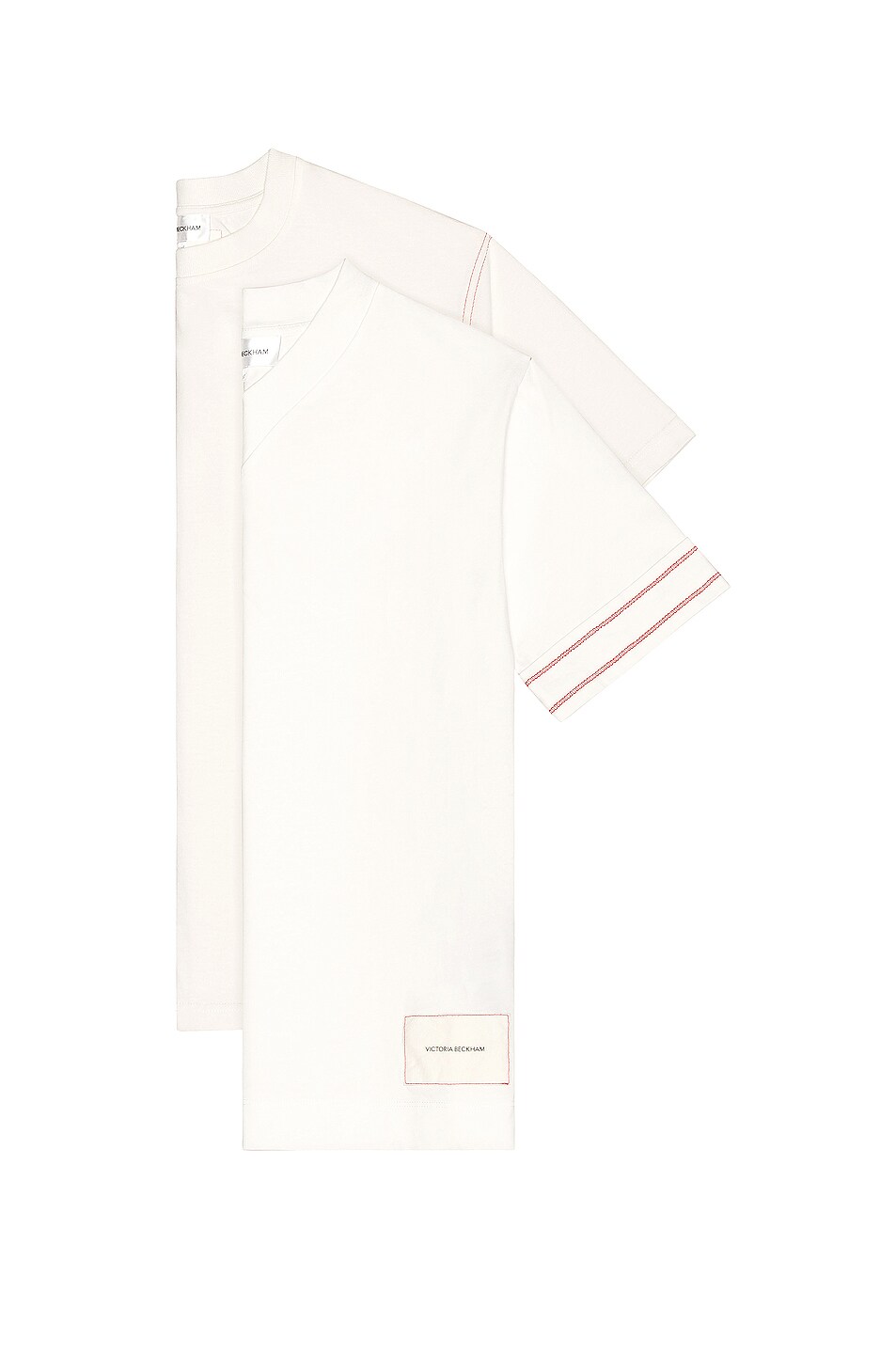 Image 1 of Victoria Beckham Classic T Shirt Pack of 2 in Off White